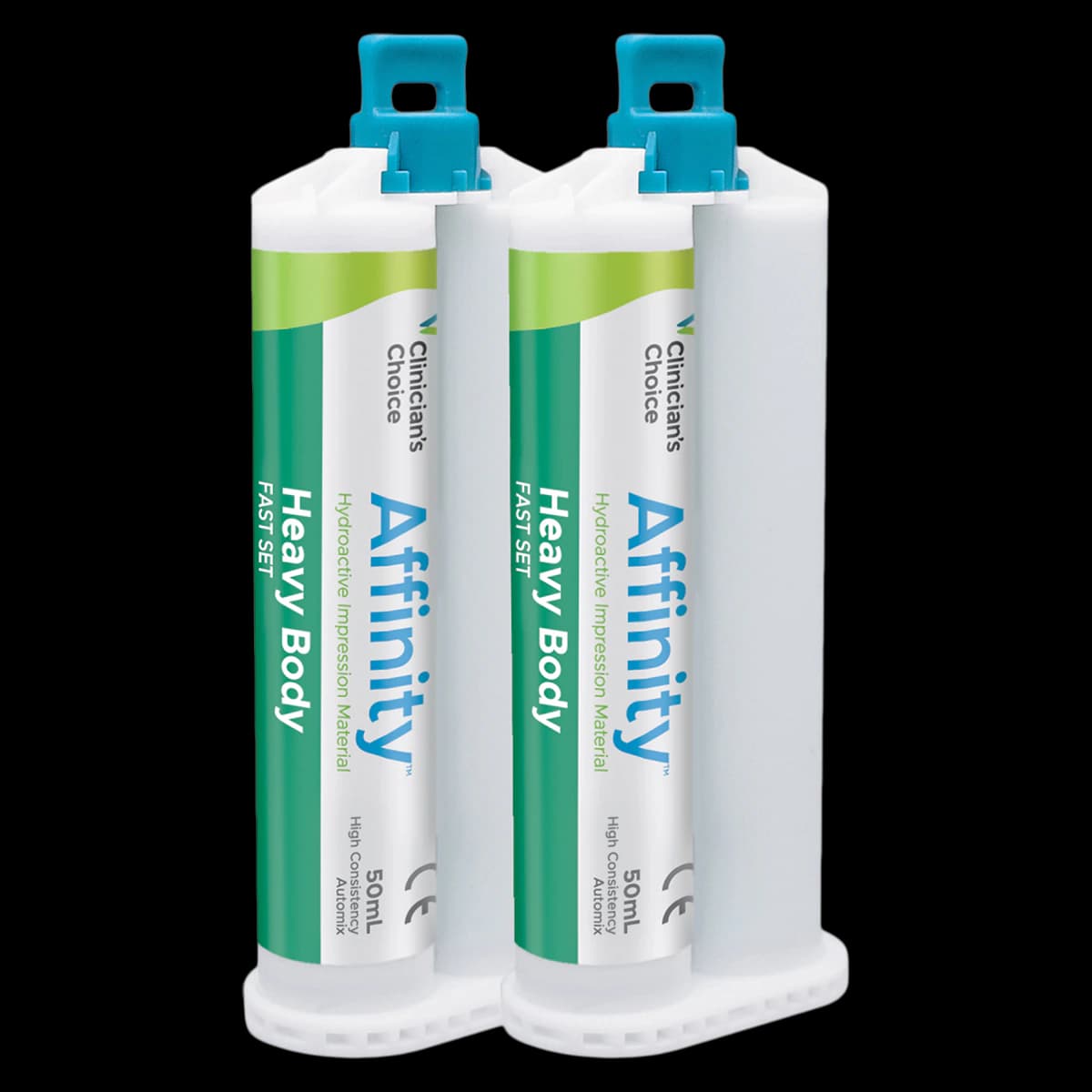 Affinity Hydroactive Impression Material, Heavy Body, Fast Set Kit, 2 x 50 mL Cartridges & Mixing Tips, 01KEZKNHQ3S12MDZNK5Y3SAYFW - Affinity Hydroactive Impression Material, Heavy Body, Fast Set Kit - 2 x 50 mL Cartridges & Mixing Tips - Image 1