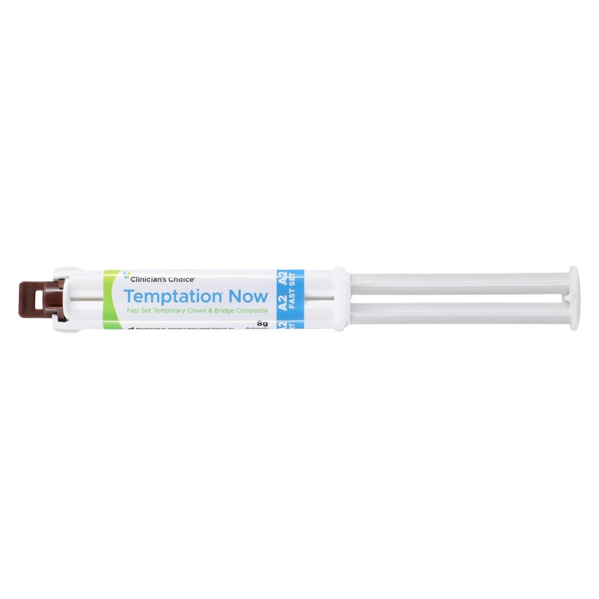 Clinician's Choice Temptation Now Fast Set Temporary Crown & Bridge Material, A2 Shade, 8g Syringe thumbnail 3