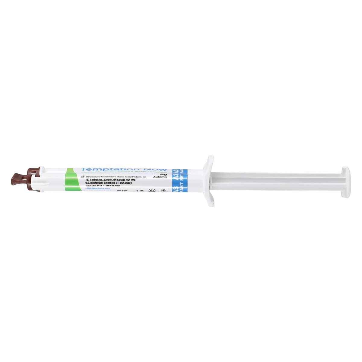Clinician's Choice Temptation Now Fast Set Temporary C&B Material, A3 Shade, 8g Syringe thumbnail 4