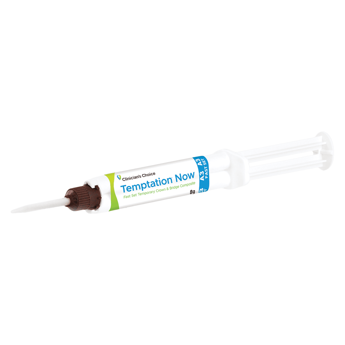 Clinician's Choice Temptation Now Fast Set Temporary C&B Material, A3 Shade, 8g Syringe thumbnail 2