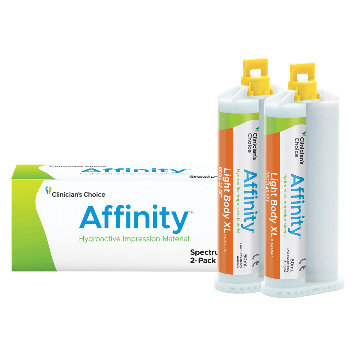 Affinity Hydroactive Impression Material without Tips, Light Body XL (Xtra Light), Regular Set, 2/Box - Affinity Hydroactive Impression Material without Tips - Image 1