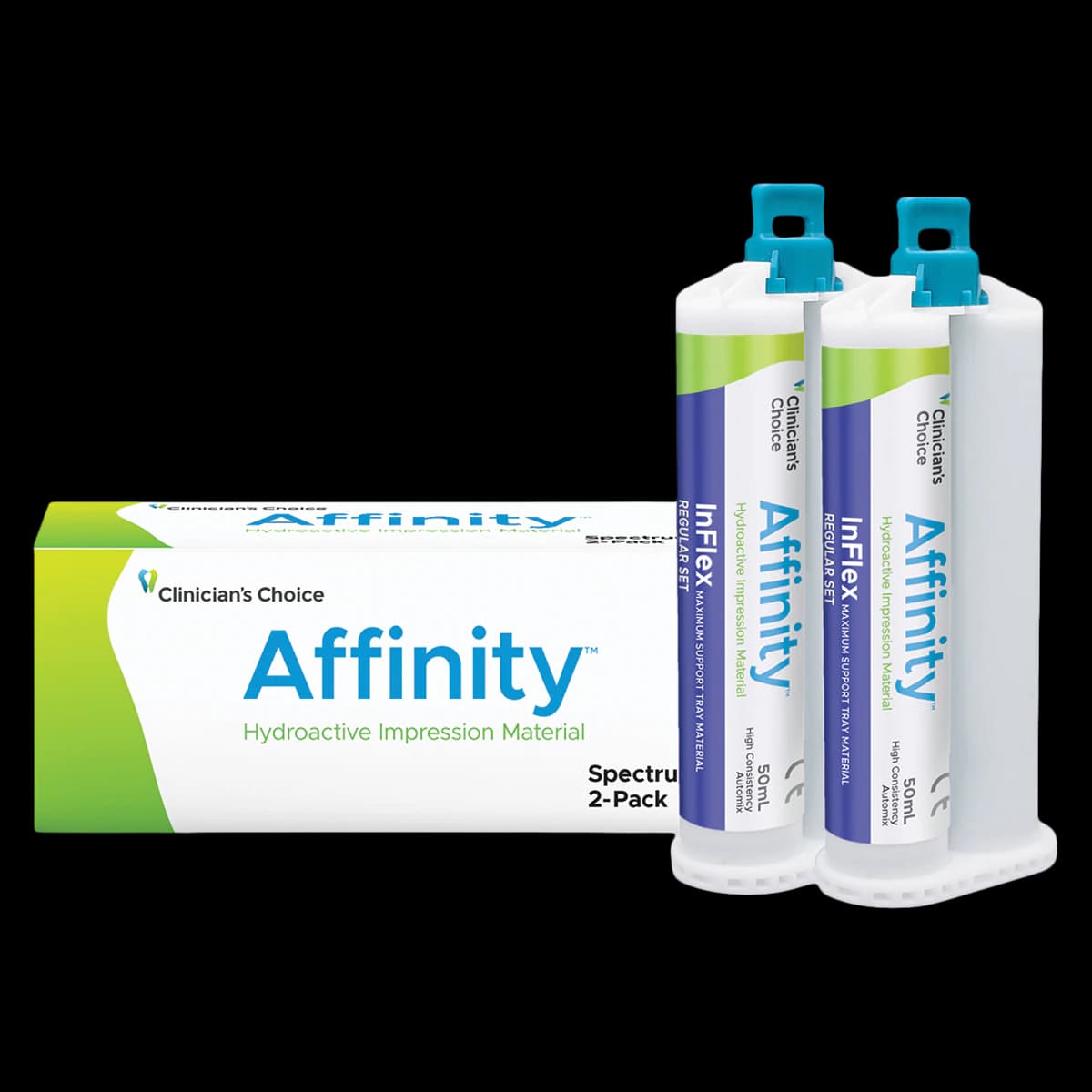 Affinity Hydroactive Impression Material, Regular Set, InFlex, Vinylpolysiloxane, without Tips, 2/Pk - Affinity Hydroactive Impression Material without Tips - Image 1