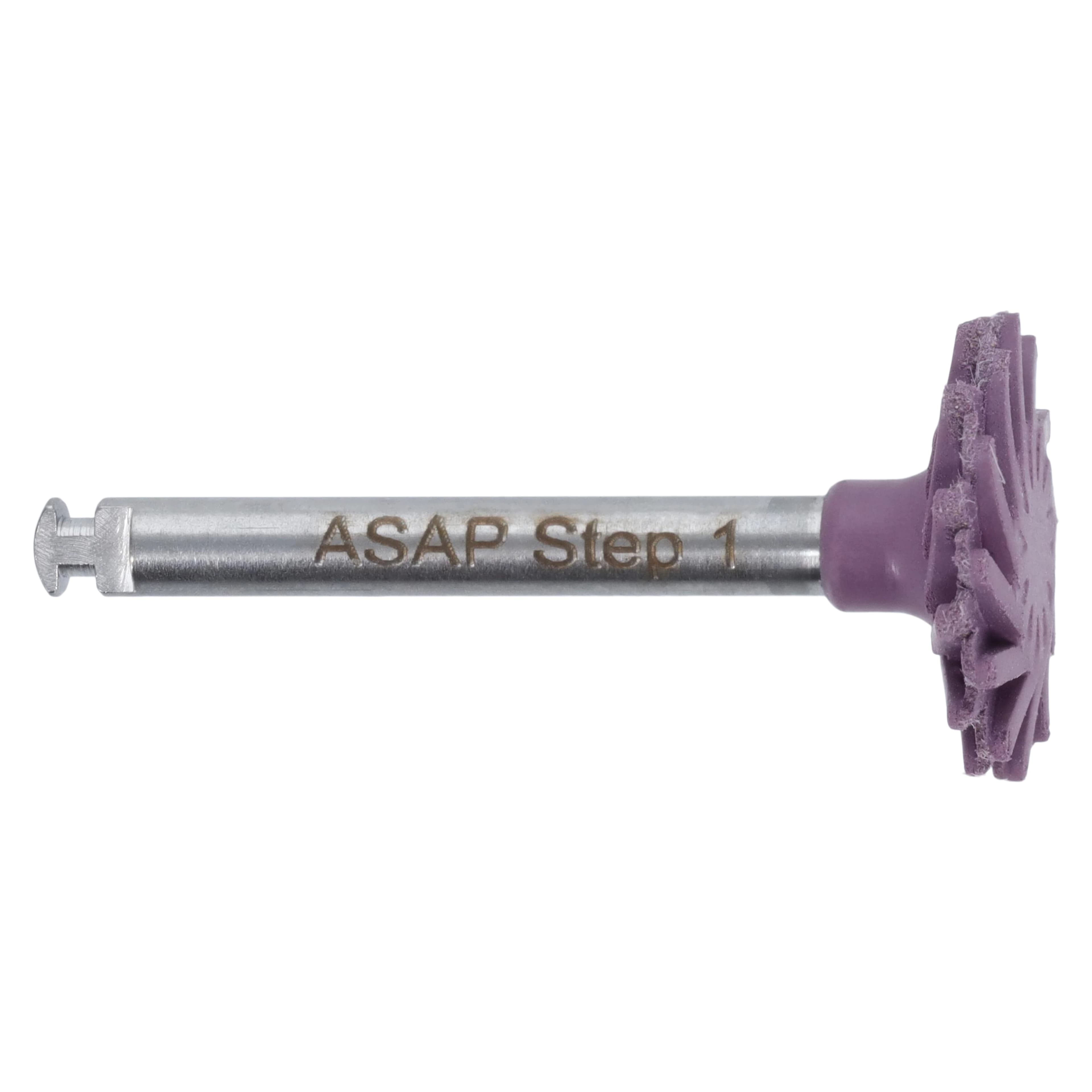 A.S.A.P. All Surface Access Pre-Polisher, Small (10 mm), Purple, Diamond-Impregnated Spiral Wheel, 3/Pk, 131011 - A.S.A.P. All Surface Access Polishers Small Refill - Image 1