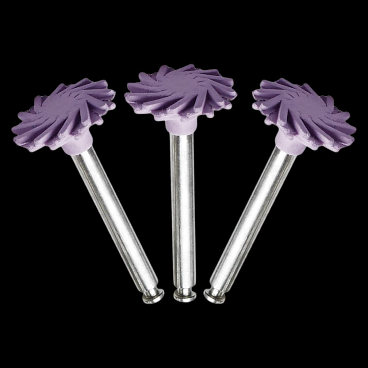A.S.A.P. All Surface Access Pre-Polisher, Small (10 mm), Purple, Diamond-Impregnated Spiral Wheel, 3/Pk, 131011 thumbnail 2