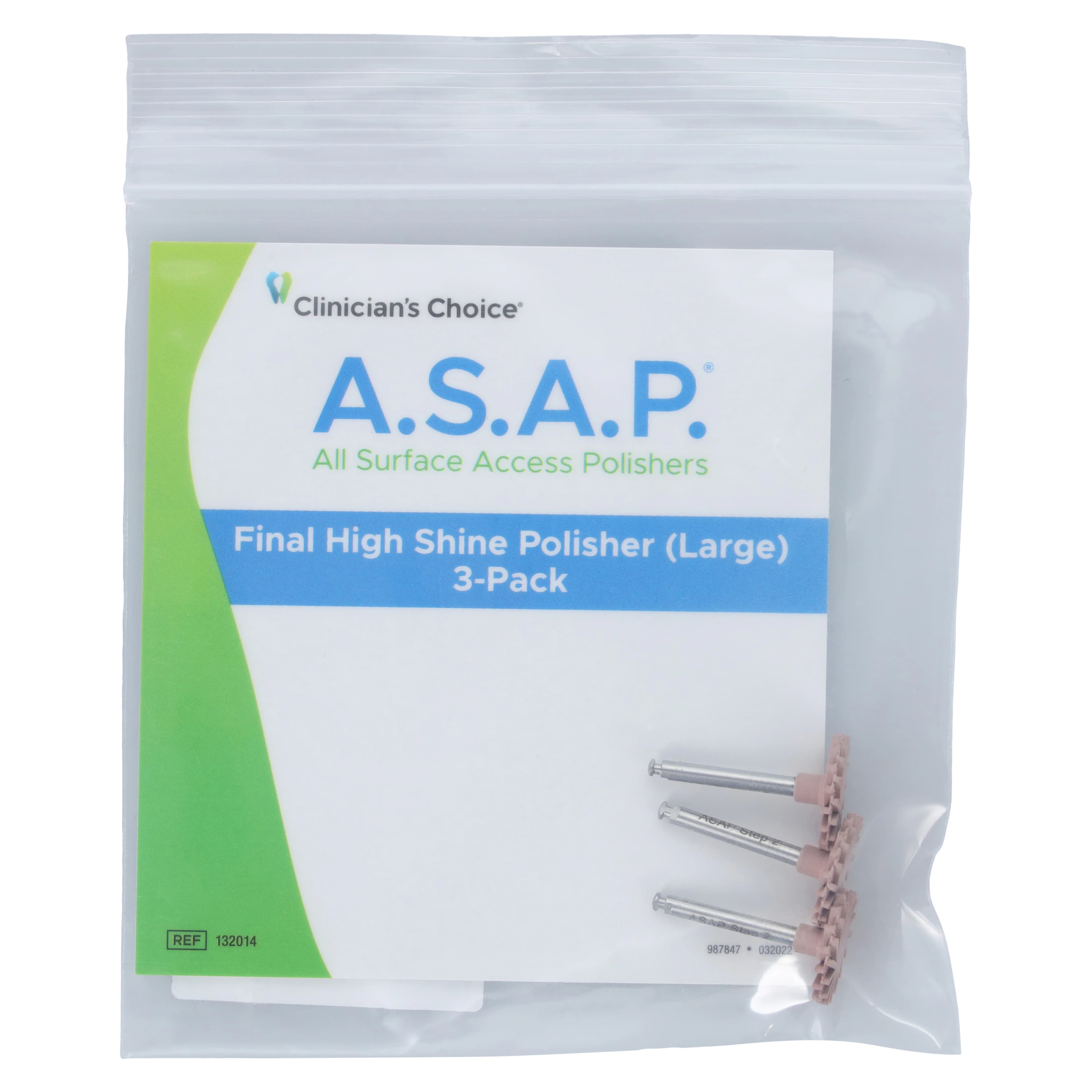 A.S.A.P. Final High Shine Polisher, Large (14 mm), Diamond Impregnated, 3/Pack, Refill, 132014 thumbnail 3