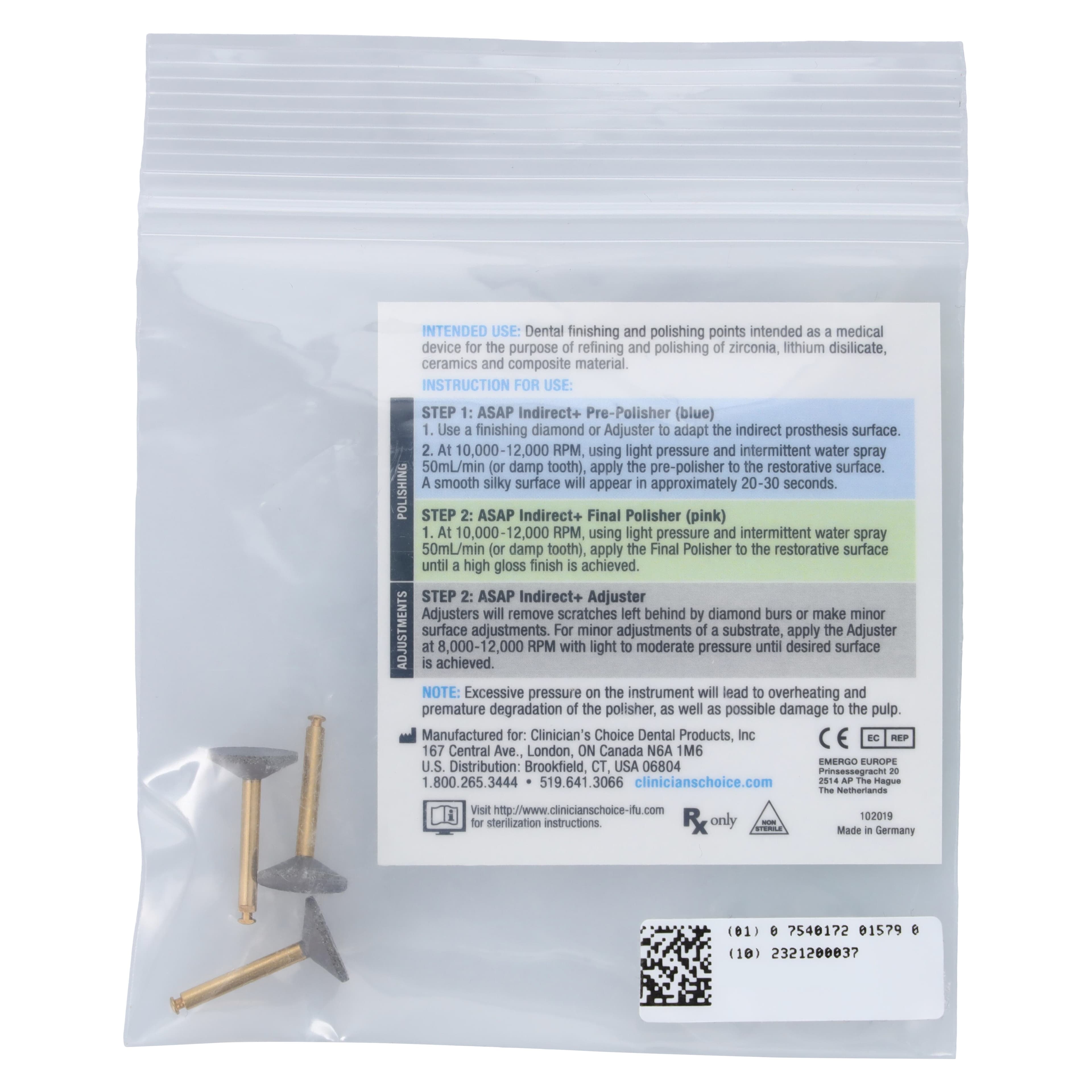 A.S.A.P. Indirect+ Intraoral/RA Disc Adjuster Refill, 3/Pack, 130924 thumbnail 4