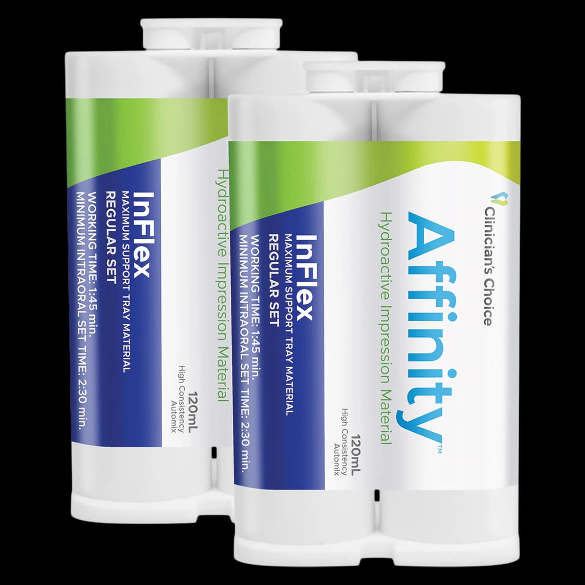 Affinity Regular Set Hydroactive Impression Material, Vinylpolysiloxane, 120 mL, Inflex Purple, 2/Package - Affinity Regular Set 120 mL - Image 1