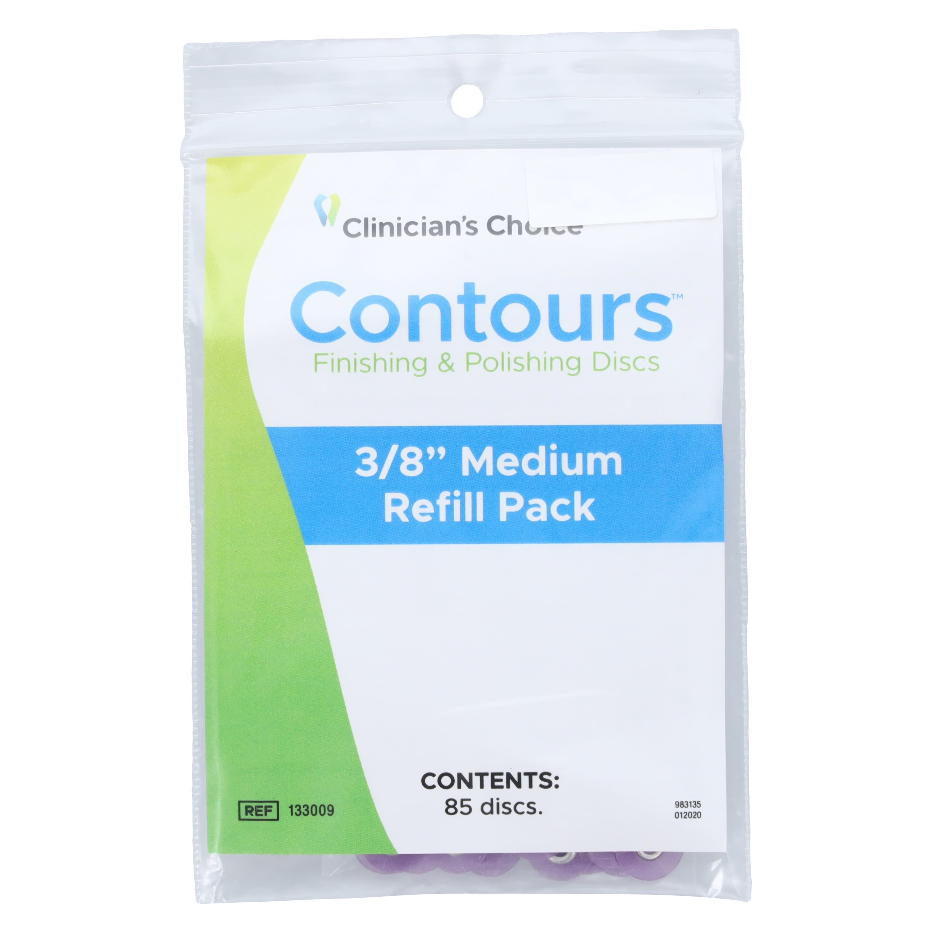 Contours Finishing & Polishing Discs Refill, 3/8" Medium, Lavender, 85/Pack, 133009 thumbnail 3