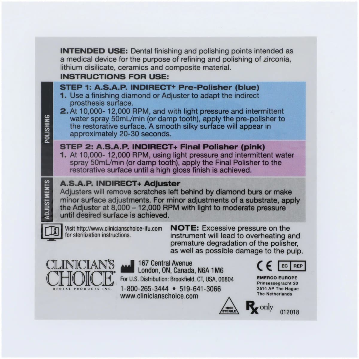A.S.A.P. Indirect+ Extraoral/HP Pre-Polisher Refill, Blue, 3/Pack, 130942 thumbnail 4