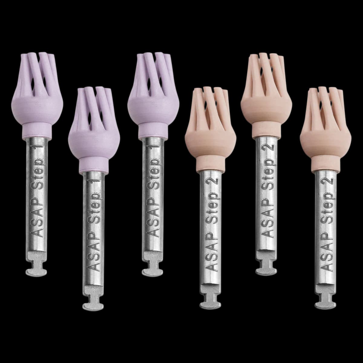A.S.A.P. Diamond Polishing Brushes, Assorted Purple & Light Pink, 6/Pack (3 Pre-Polisher & 3 Final Polisher), 133158 thumbnail 2