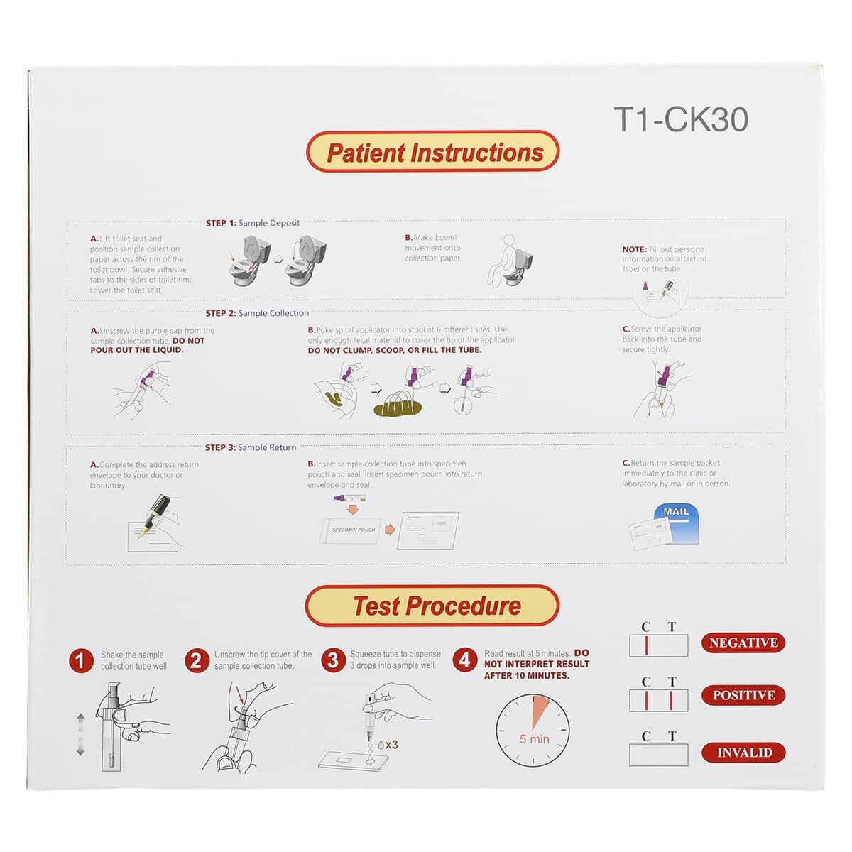 Hemosure iFOB Immunological Fecal Occult Blood Test Kit, CLIA Waived, 30 Tests/Box with 50 Collection Tubes and 50 Home Mailers thumbnail 3