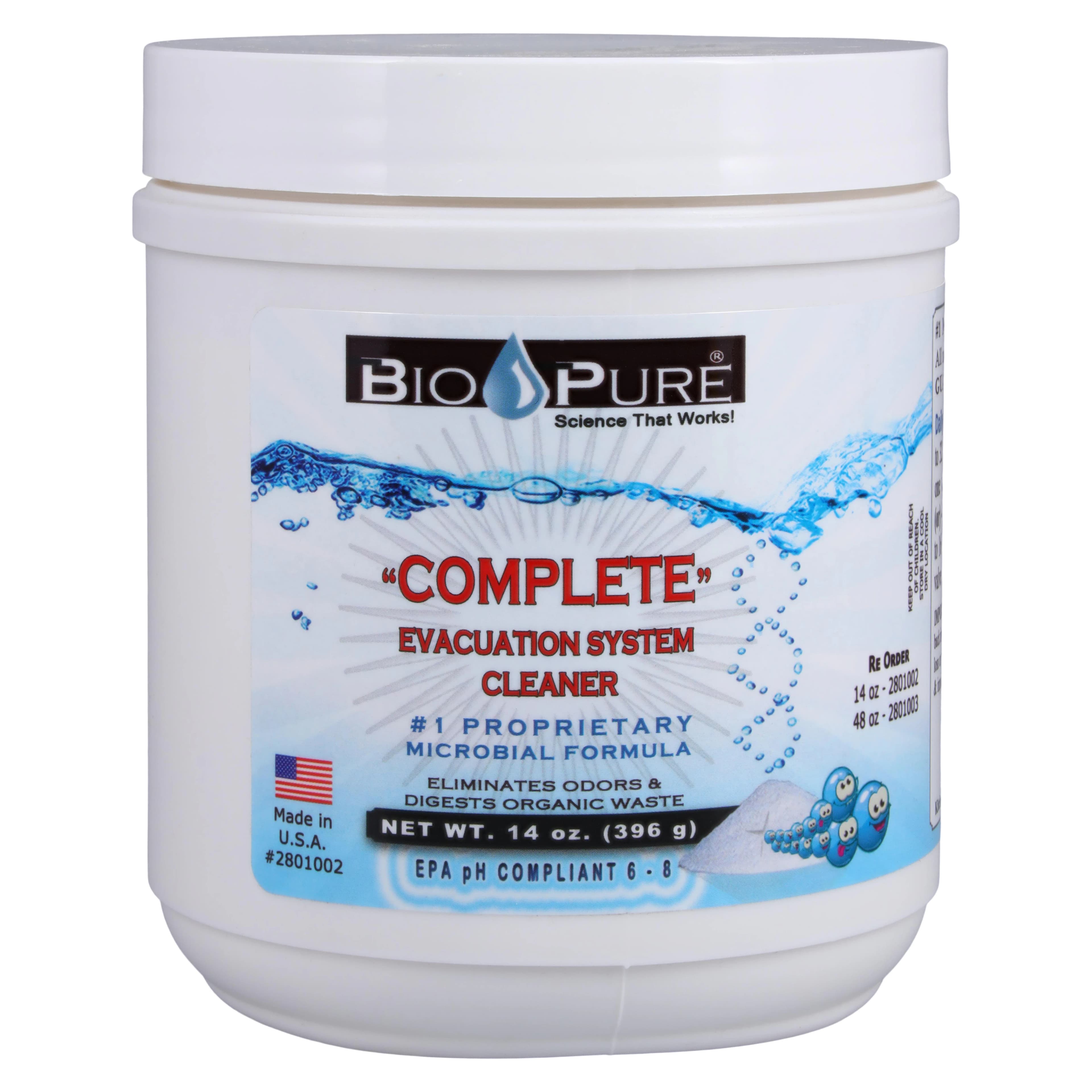 Bio-Pure eVac System Maintenance Cleaner, Powder, 14 oz Jar, 1/Pk, 2801002 - Bio-Pure eVac System Maintenance Cleaner, Powder, 14 oz, 1/Pk, 2801002 - Image 1