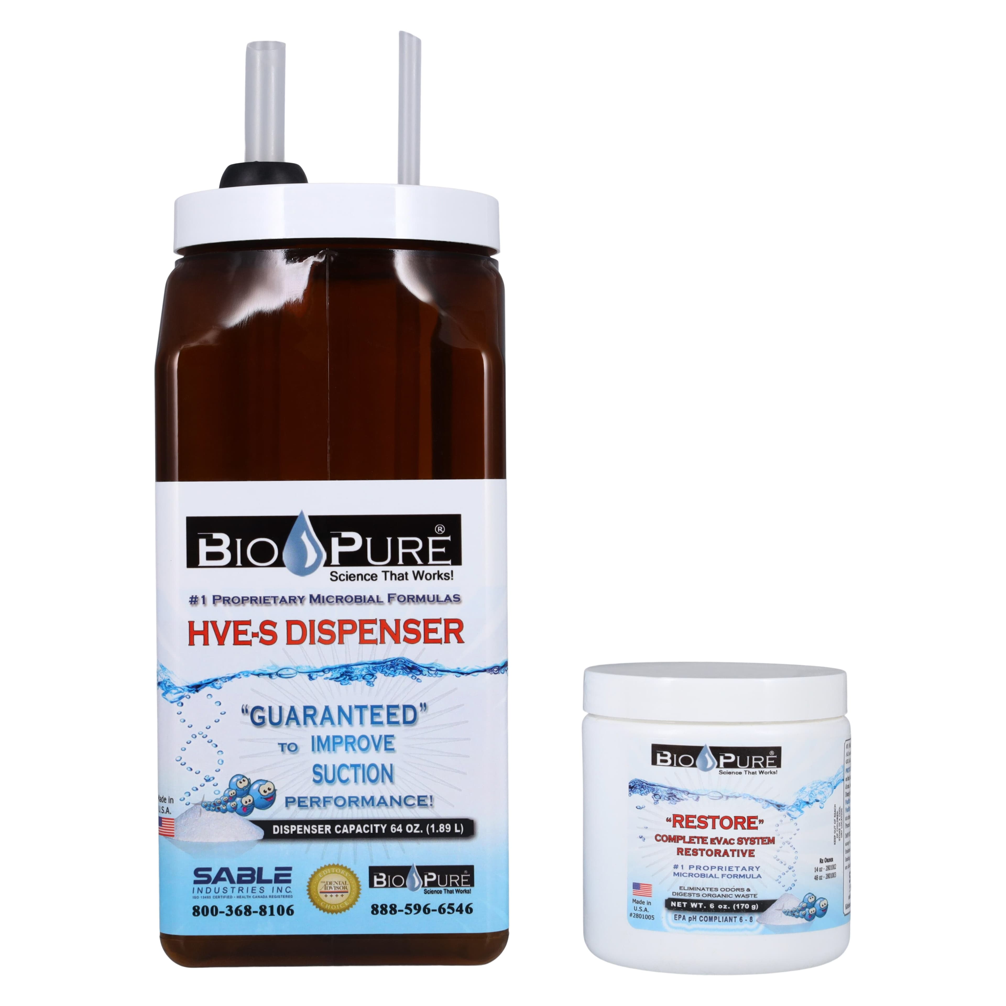 Bio-Pure eVac System Restore Kit, Powder, 6 oz Jar with Dispenser, 1 Kit, 2801101 thumbnail 2
