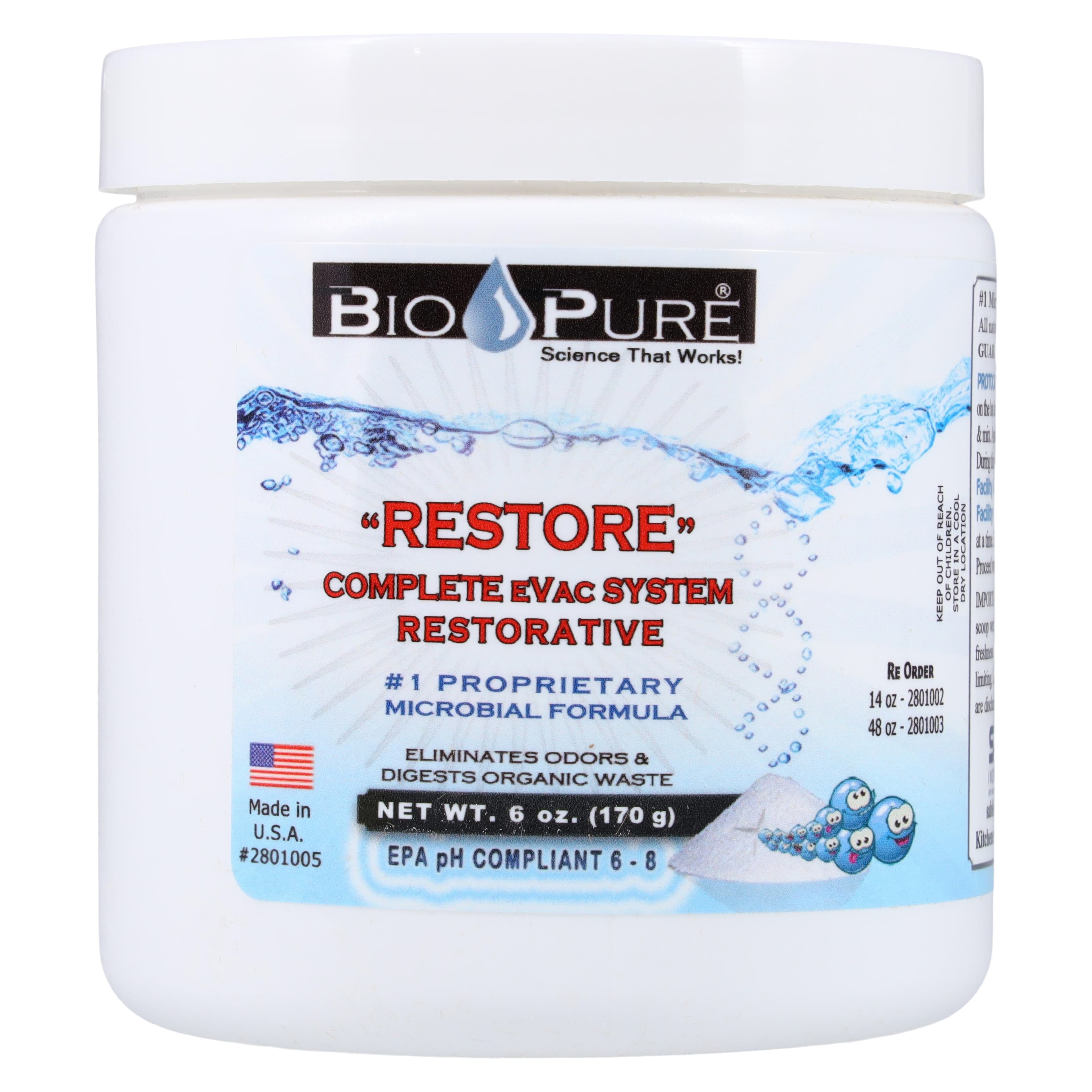 Bio-Pure eVac System Restore Kit, Powder, 6 oz Jar with Dispenser, 1 Kit, 2801101 thumbnail 7