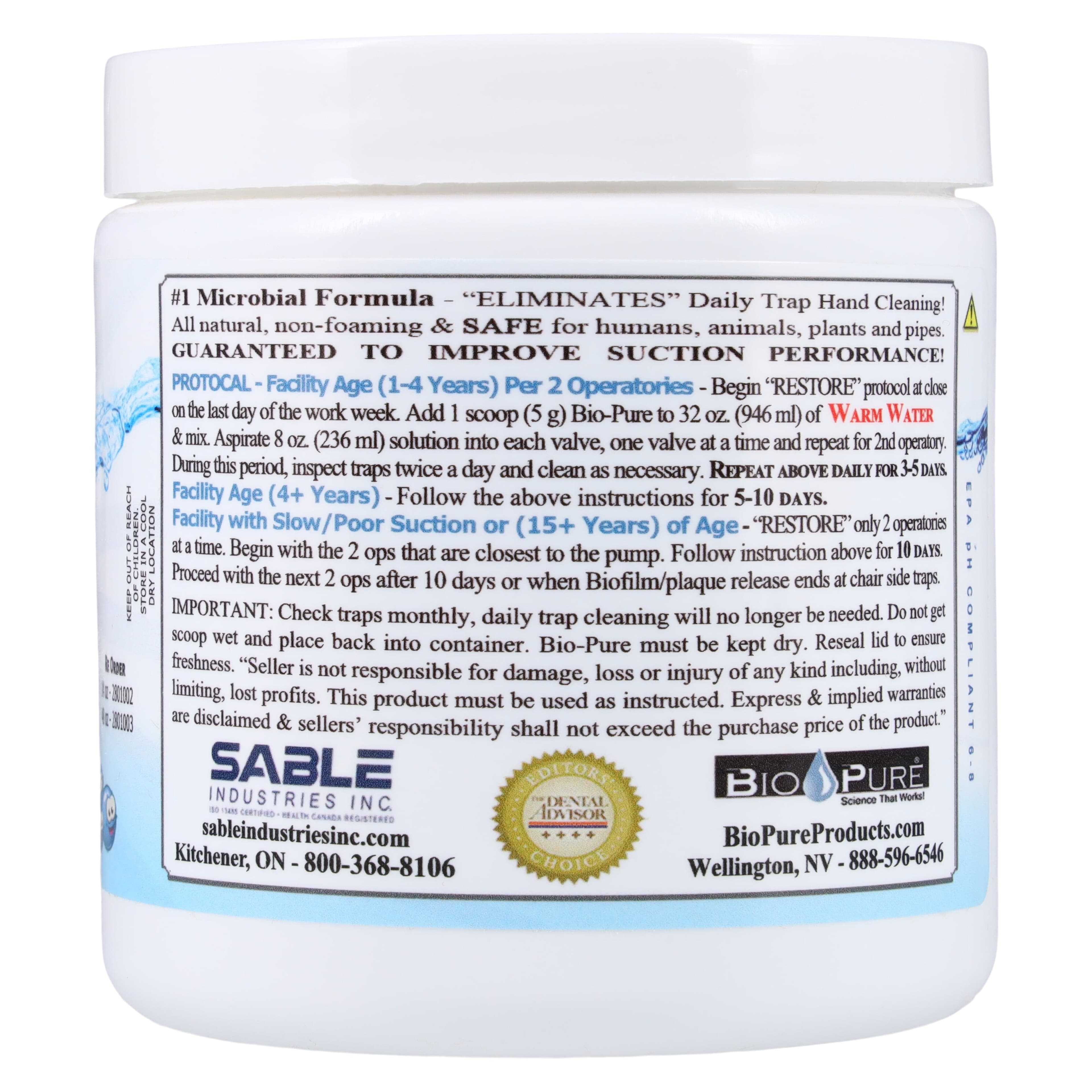 Bio-Pure eVac System Restore Kit, Powder, 6 oz Jar with Dispenser, 1 Kit, 2801101 thumbnail 8