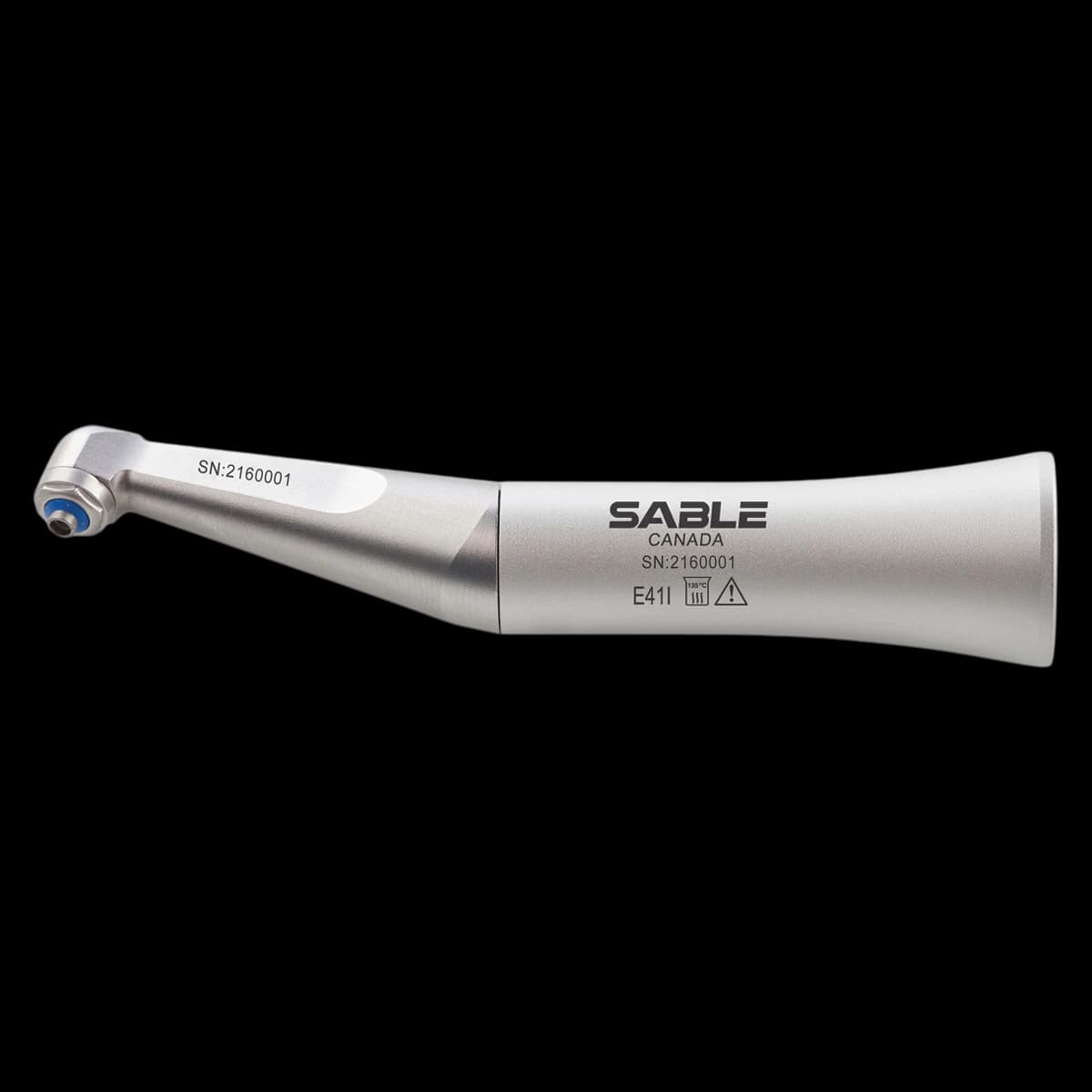 Sable E-Type 1-Piece 4:1 Prophy Angle Low Speed Contra Angle Screw-In Attachment, Metallic Silver, 01KEZKNHZ9XJ3DNB0KM48R4ENF - Sable E-Type 1-Piece 4:1 Prophy Angle Low Speed Attachments - Contra Angle, Screw-In - Image 1