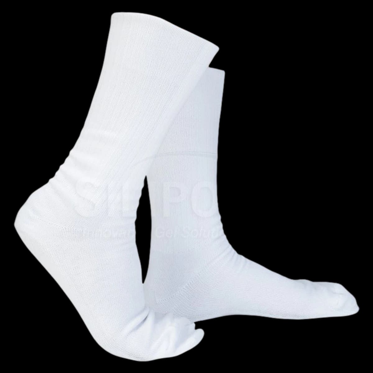Silipos SoftSock Compression Sock with Gel Insole, Double, Medium US 9-11, White - Sock W/gel Insole Double - Image 1