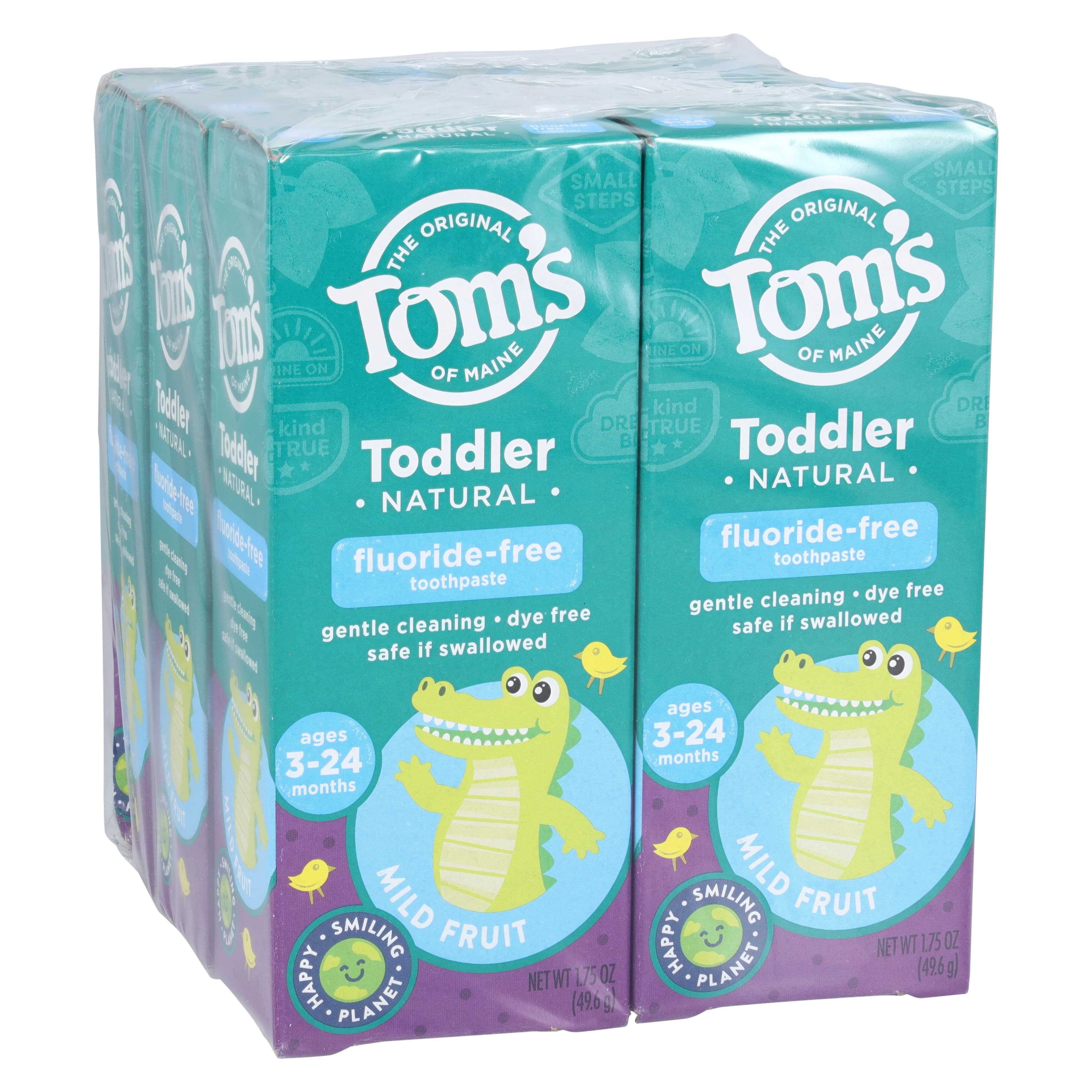Tom's of Maine Training Toothpaste, Toddler, Mild Fruit, Fluoride-Free, 1.75 oz, 24/Case - Tom's of Maine TPaste 1.75 oz - Image 1