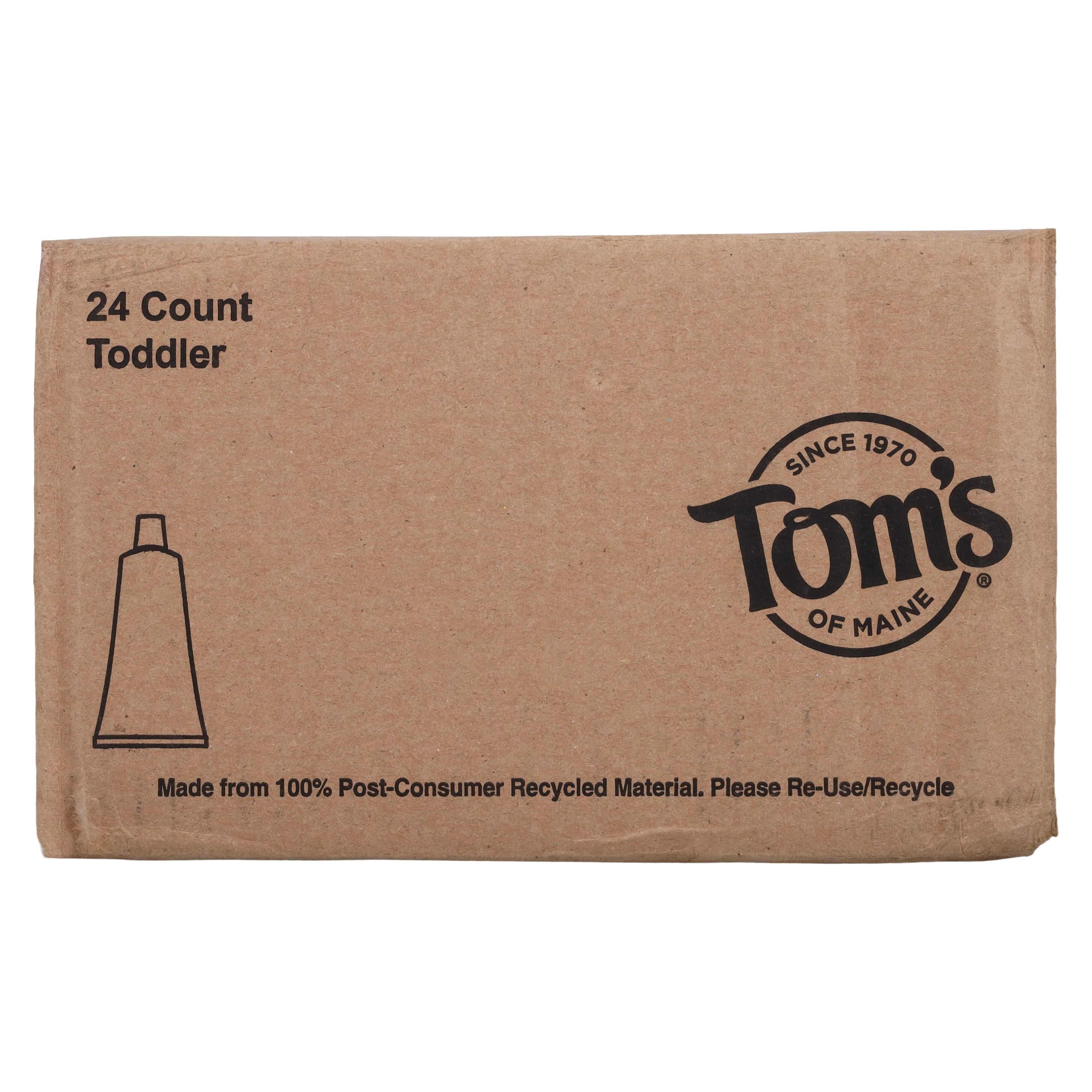 Tom's of Maine Training Toothpaste, Toddler, Mild Fruit, Fluoride-Free, 1.75 oz, 24/Case thumbnail 4