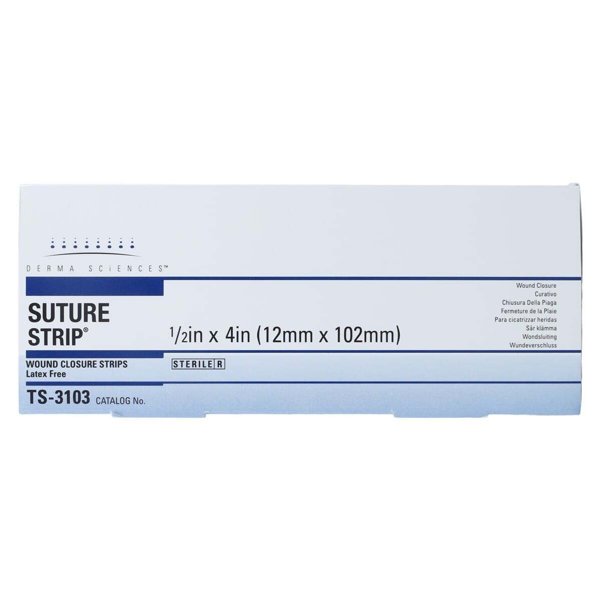 Suture Strip Wound Closure Strip, 1/2" x 4", Neutral, Water Resistant, Adherent, Sterile, 300/Box thumbnail 5