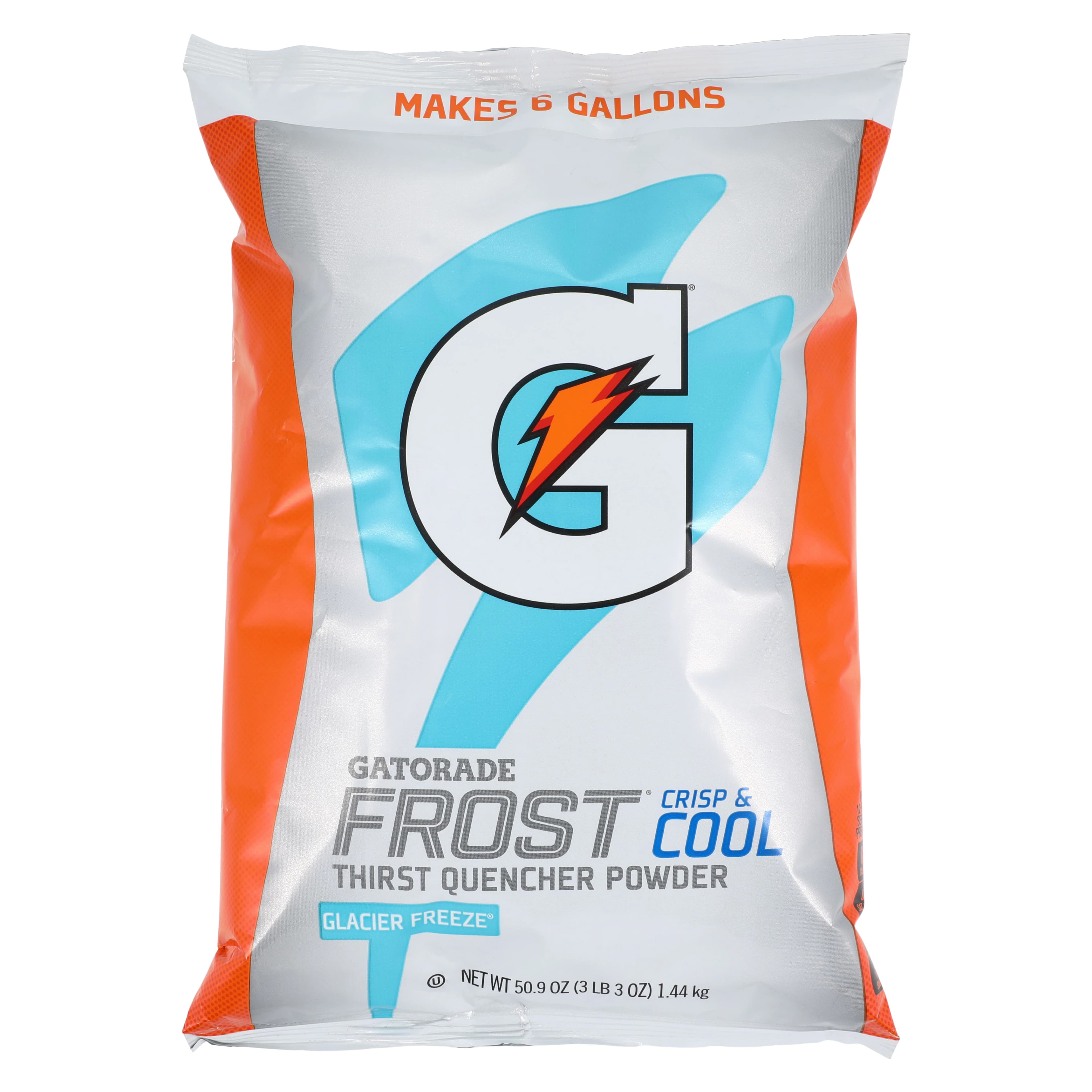Gatorade Thirst Quencher Sports Beverage, Glacier Freeze, 51 oz Powder Packets, 14/Case - Gatorade Packet Glacier Freeze - Image 1