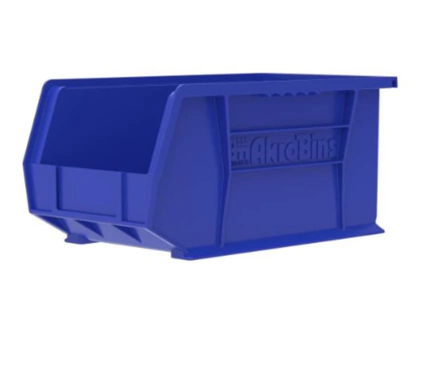 Akro-Mils Storage Bins, 14-3/4 x 8-1/4 x 7 Inches, Blue, 12/Case - Storage Bins 14-3/4x8-1/4x7 - Image 1