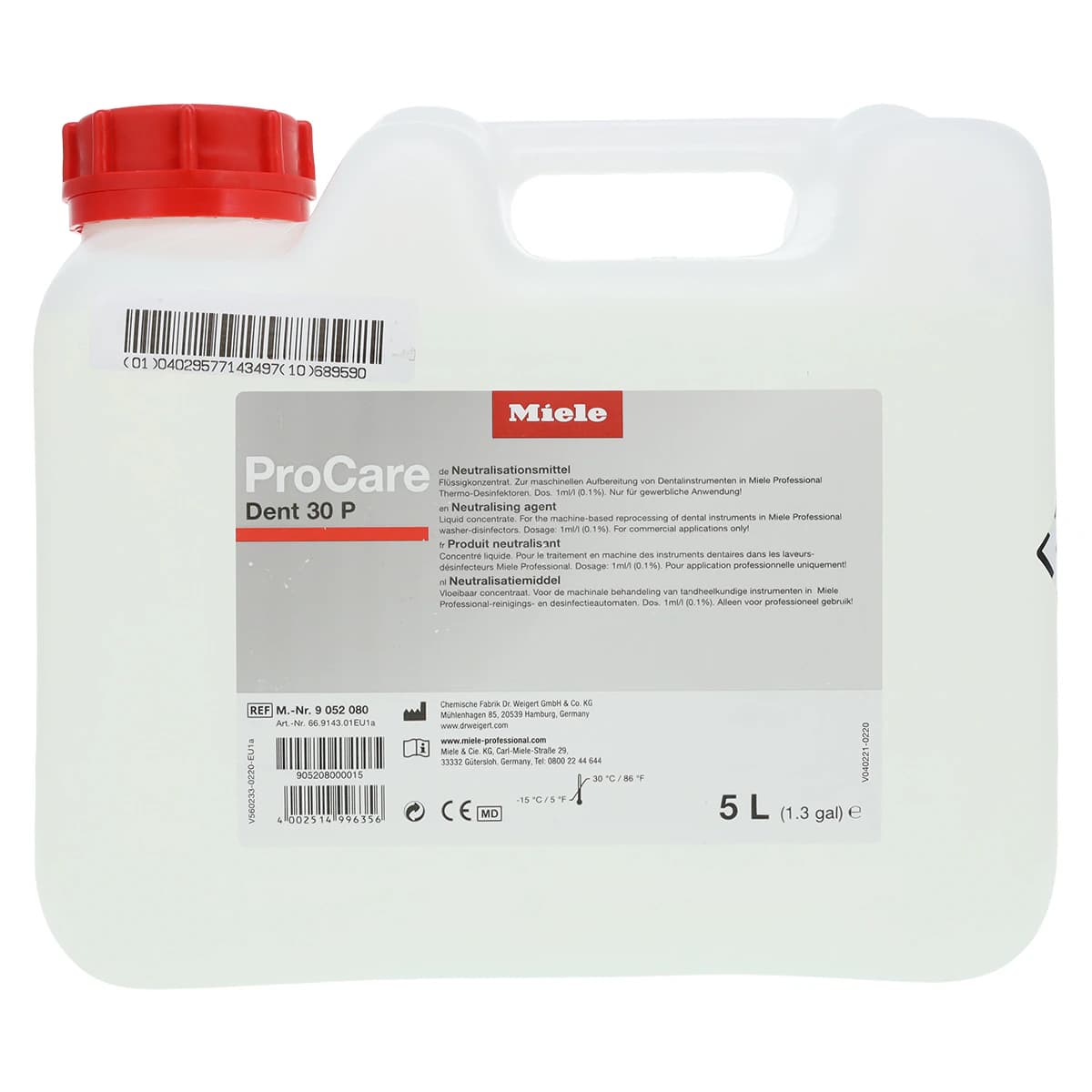 ProCare Dent 30P Acid Neutralizer, 5 Liter Bottle - ProCare Dent 30 P – Liquid Neutralizer, 5 Liters - ProCare Dent 30 P – Liquid Neutralizer, 5 Liters - Image 1