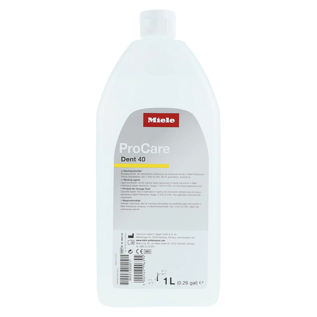 ProCare Dent 40 Miclear Rinse, Ready-To-Use Liquid, 1 Liter Bottle, US496646 - ProCare Dent 40 – Liquid, 1 Liter - Image 1