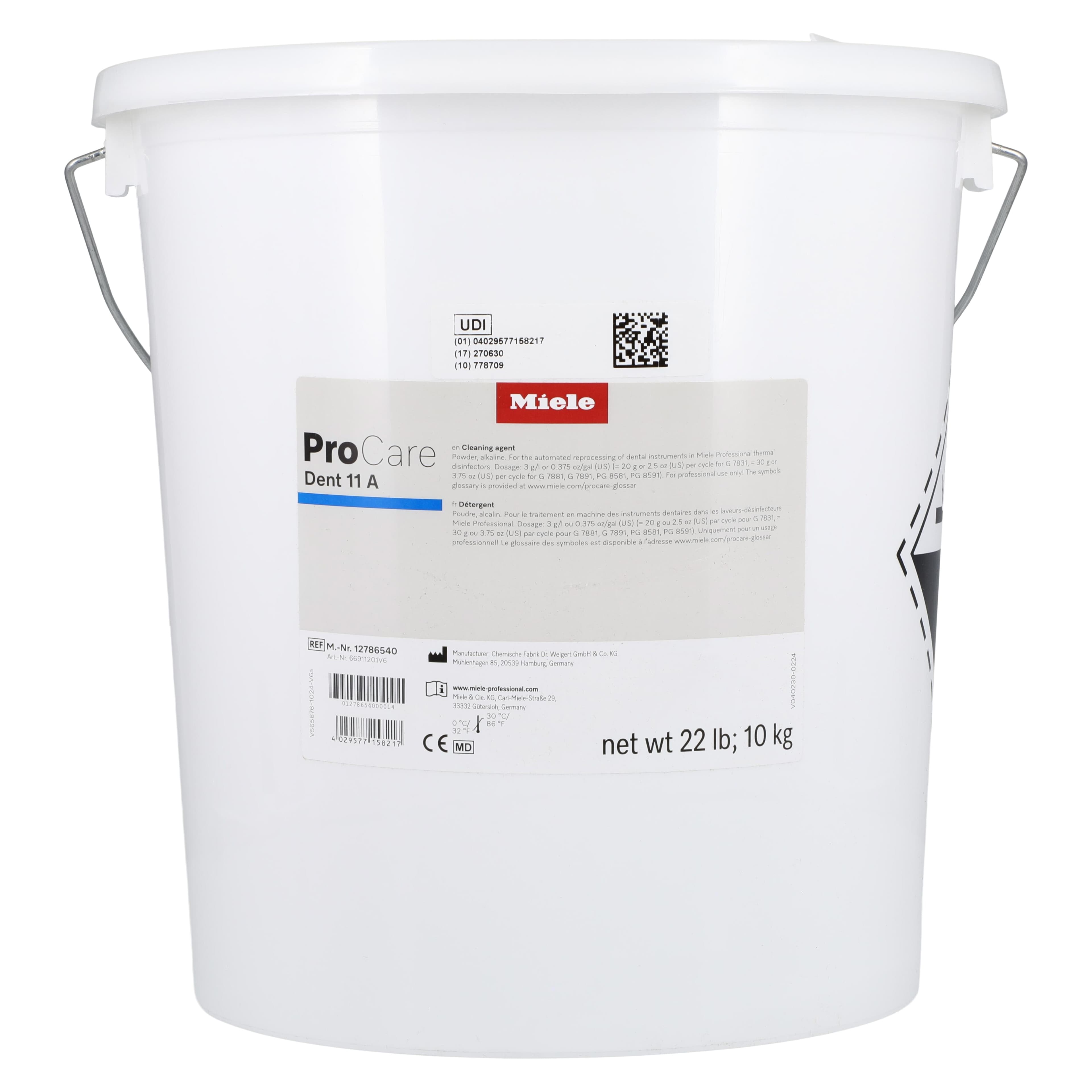 ProCare Dent 11A Powder Alkaline Detergent, 10 kg, Bucket - ProCare Dent 11 A – Powder, 10 kg - ProCare Dent 11 A – Powder, 10 kg - Image 1