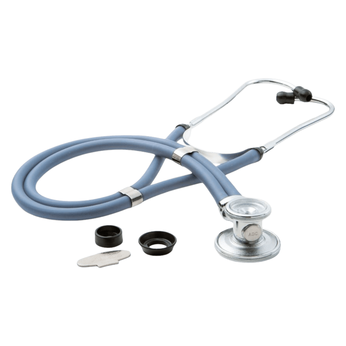 ADC Adscope 641 Sprague Rappaport Stethoscope, Adult/Pediatric, Light Blue, Double Lumen Tubing - Steth Adscope Lblu 2Hd Sprague - Image 1