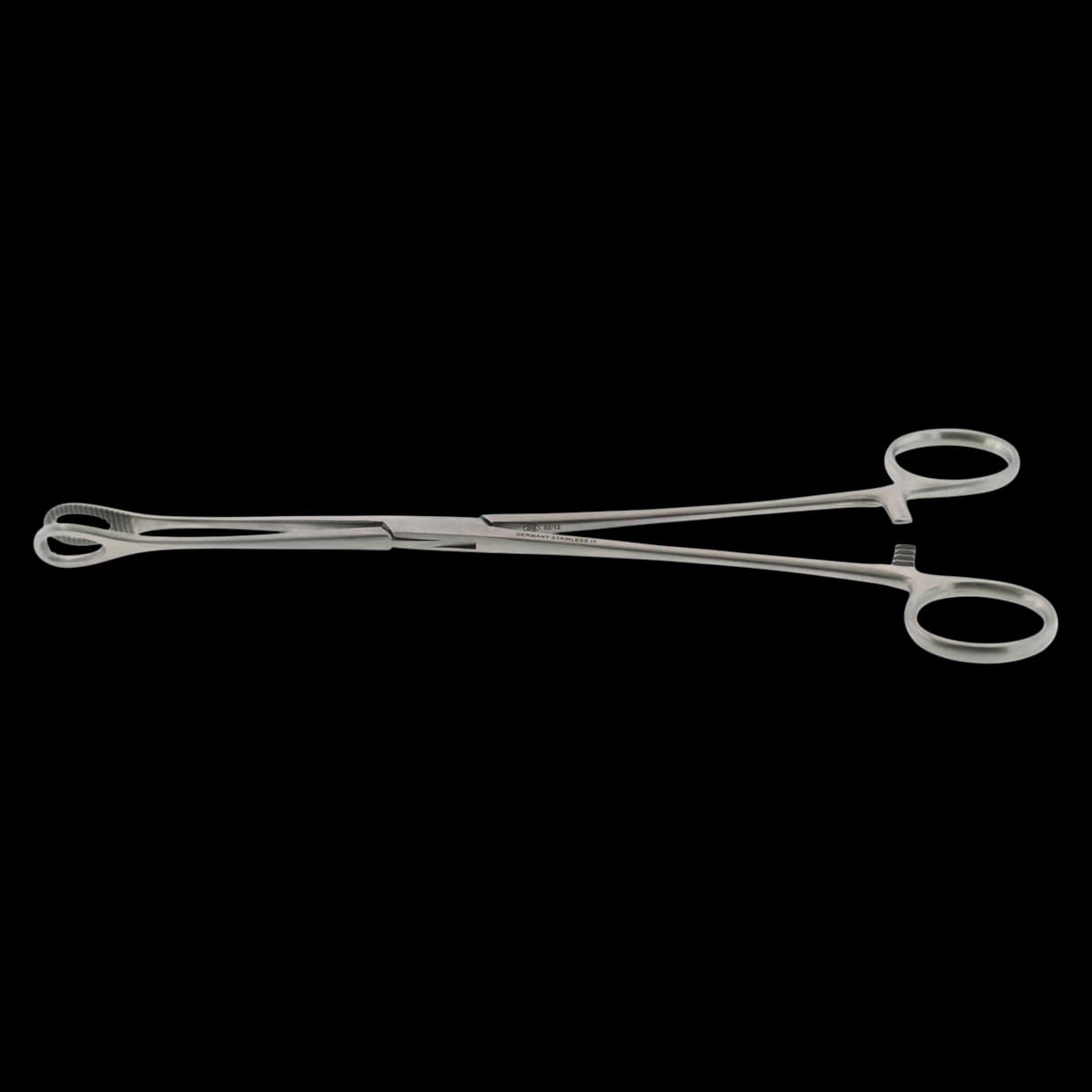 Foerster Sponge Forceps, Straight, Serrated, 9-1/2", Stainless Steel, Autoclavable, Each - Forceps Foerster Strgt Serratd - Image 1