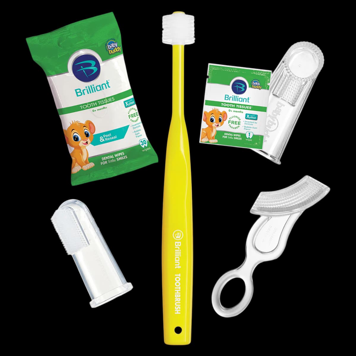 Baby Buddy Brilliant Oral Care Kit, Infant (Ages 0-24 Months), 01KEZKNHNRGGQJPPAVEZR3J1JP - Brilliant Oral Care Kit - Image 1