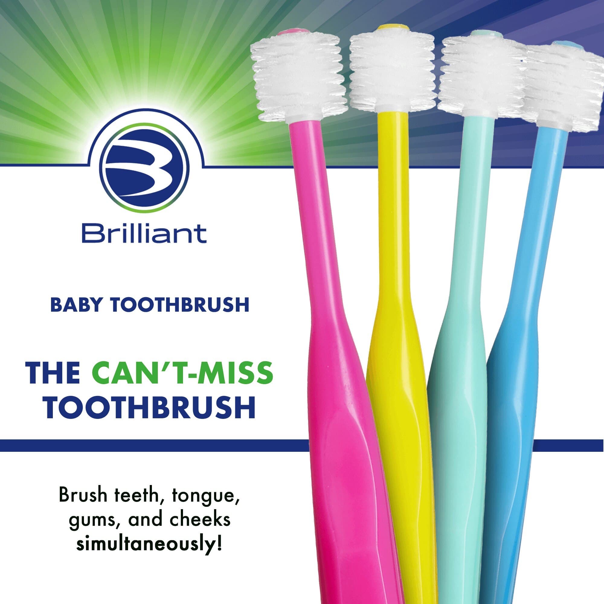 Brilliant Baby TB 4-24m Baby Buddy Toothbrush, Ultra Soft, Pink, Manual thumbnail 2