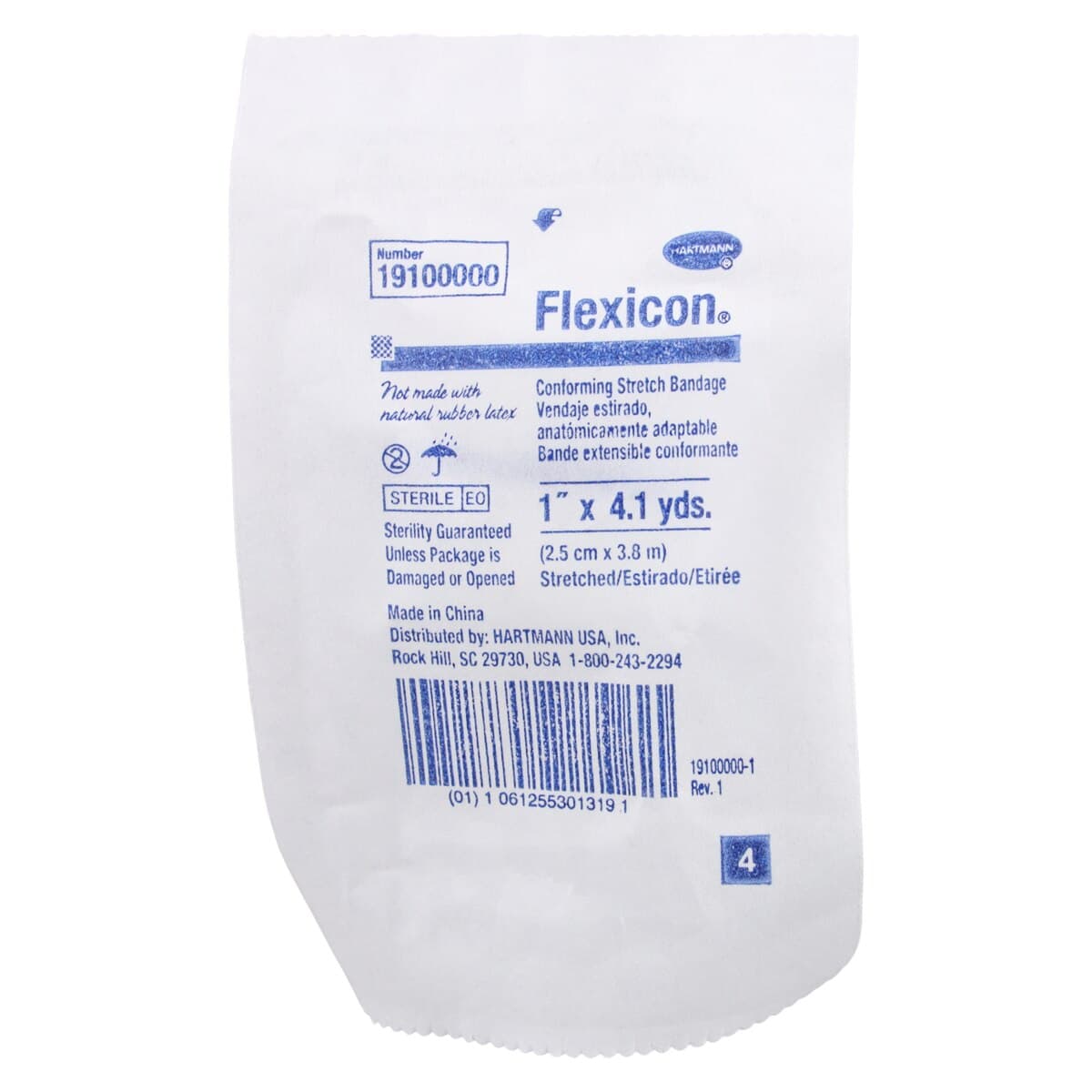 Hartmann Flexicon Conforming Gauze Bandage, Polyester/Elastic, 1" x 4.1 yd, Sterile, 12/Bag thumbnail 3