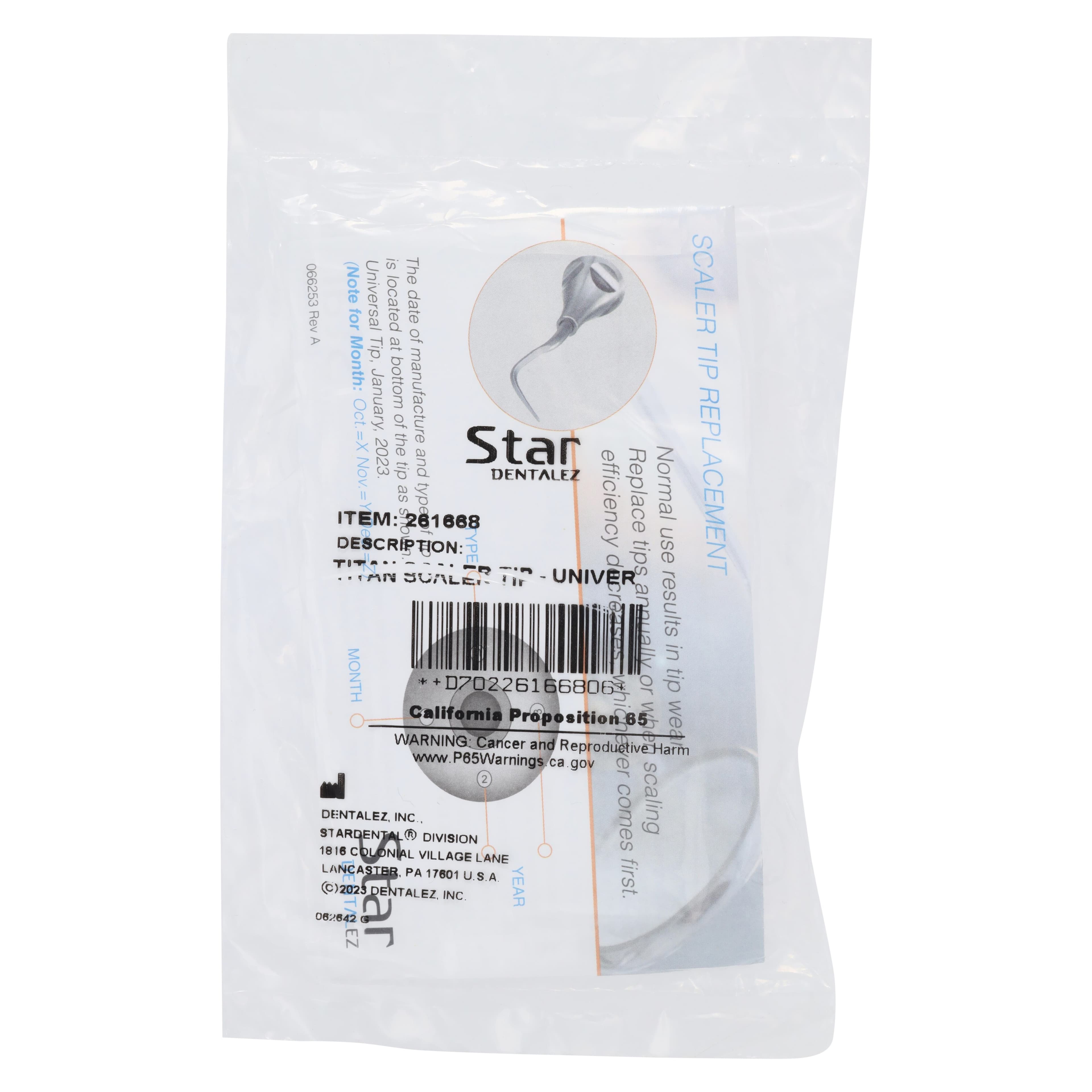 StarDental Titan-S Blis-Sonic Universal Scaler Tip, 261668, Black, 1/Pkg thumbnail 4