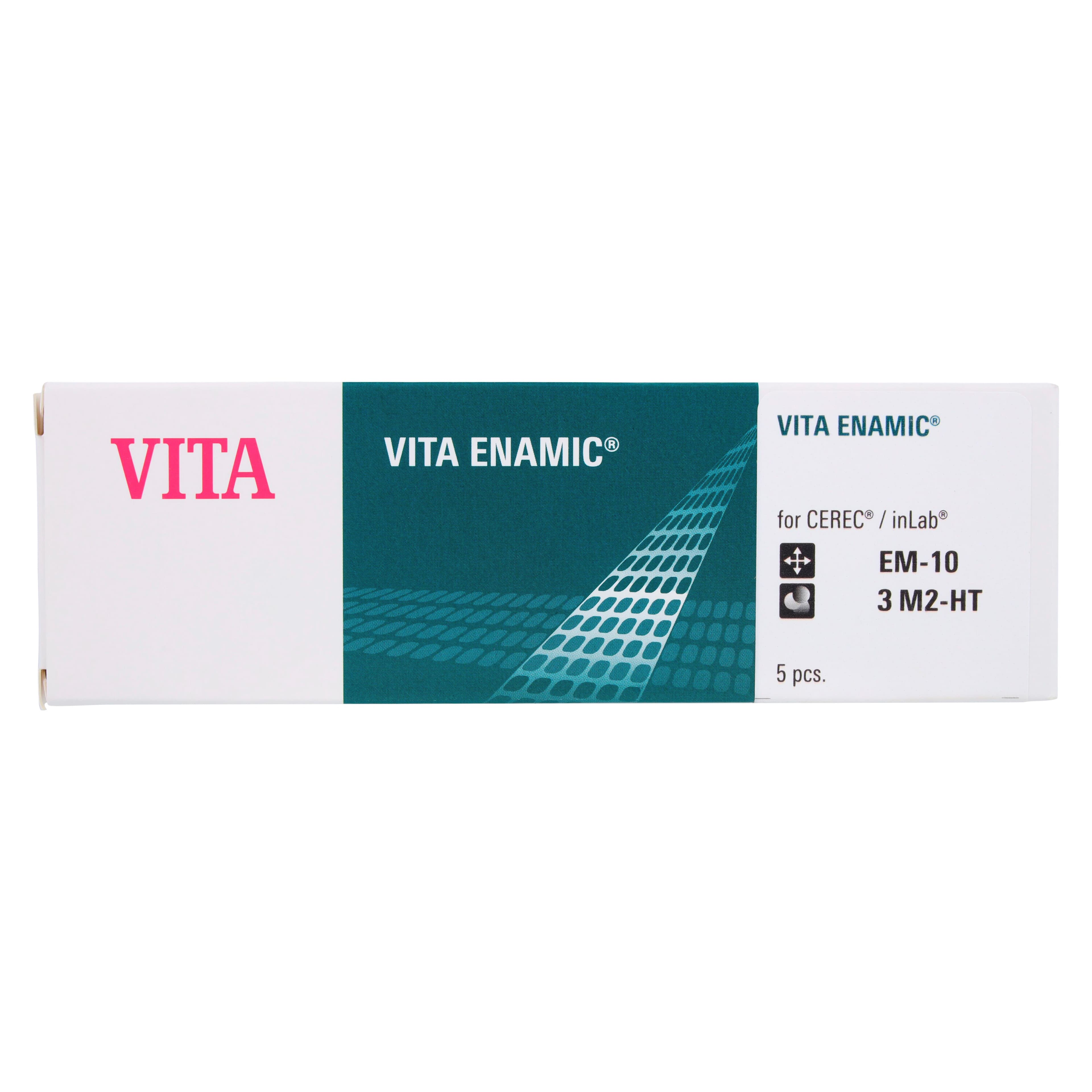 VITA ENAMIC HT CAD/CAM Milling Blocks for CEREC, 10 mm, Shade 3M2, High Translucency, 5/Pack thumbnail 5
