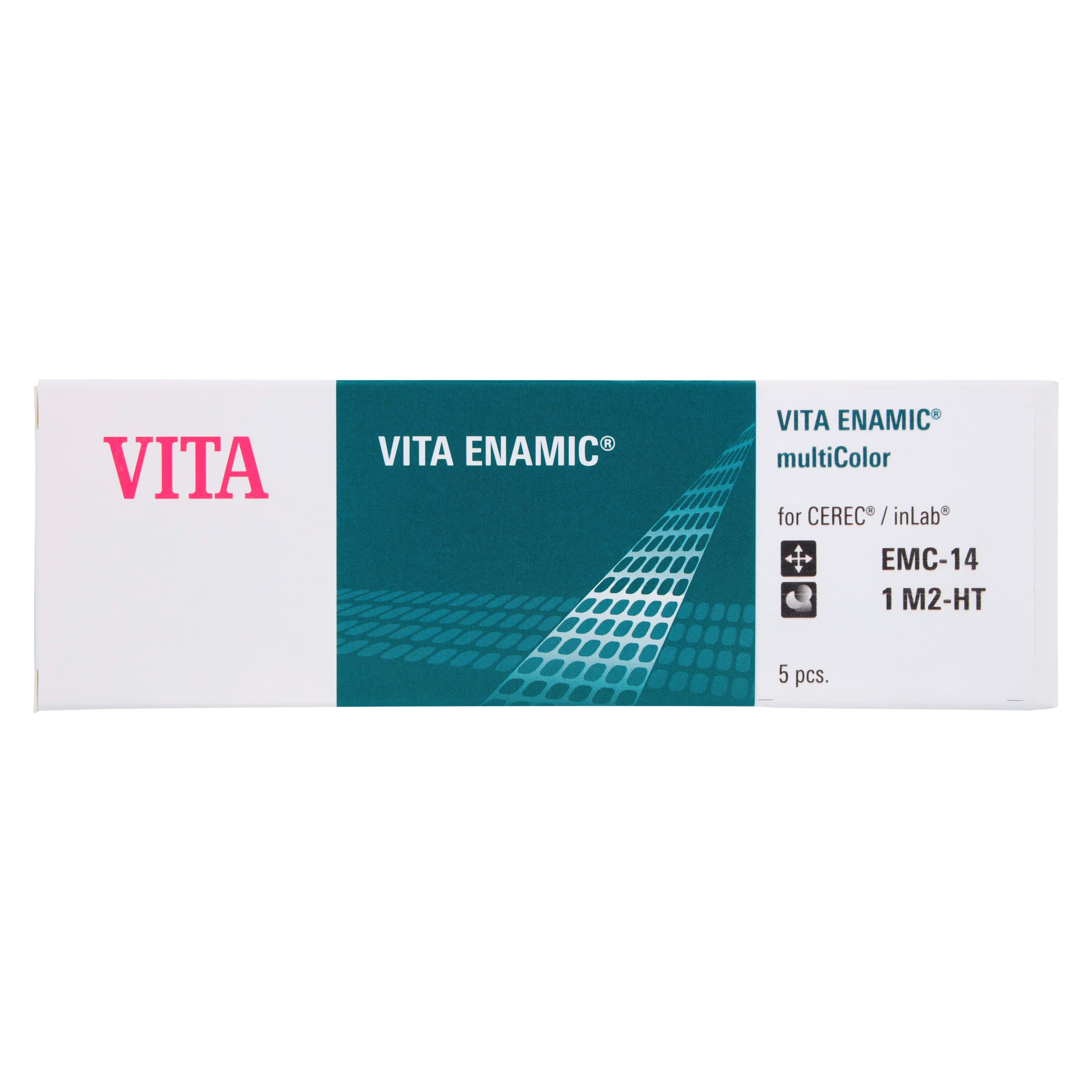 VITA ENAMIC multiColor HT CAD/CAM Milling Block for CEREC/inLab, Shade 1M2, 14 mm, 5/Pack thumbnail 5