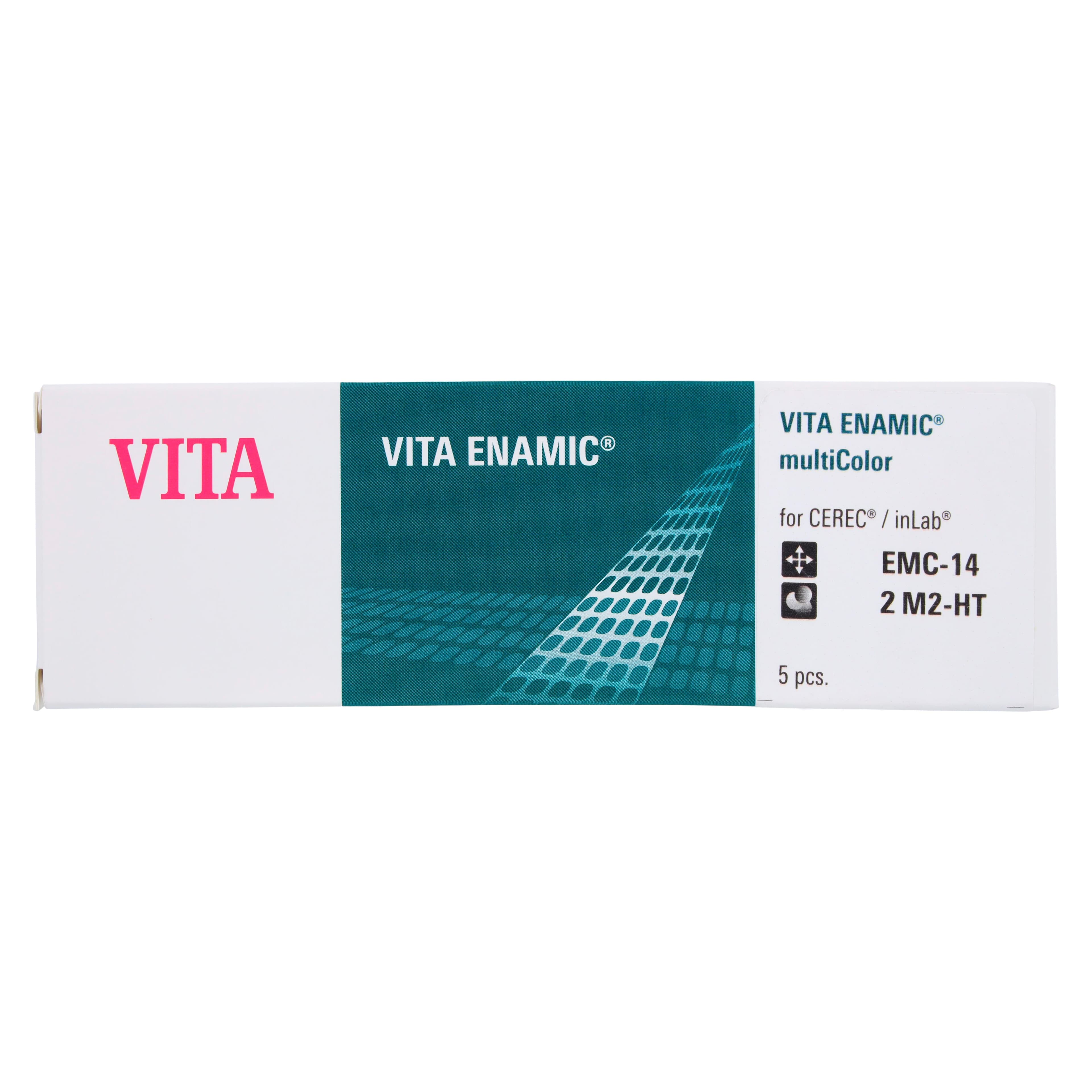 VITA ENAMIC multiColor HT CAD/CAM Milling Block for CEREC/inLab, 14 mm, Shade 2M2, 5/Pack thumbnail 5