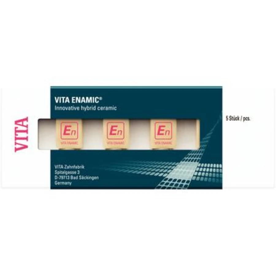 VITA ENAMIC multiColor Universal CAD/CAM Block, High Translucency, Shade 1M1-HT, 14 mm, Pack of 5 - ENAMIC Multi-Color UNIVERSAL 1M1-HT 14 mm Pack of 5 - Image 1