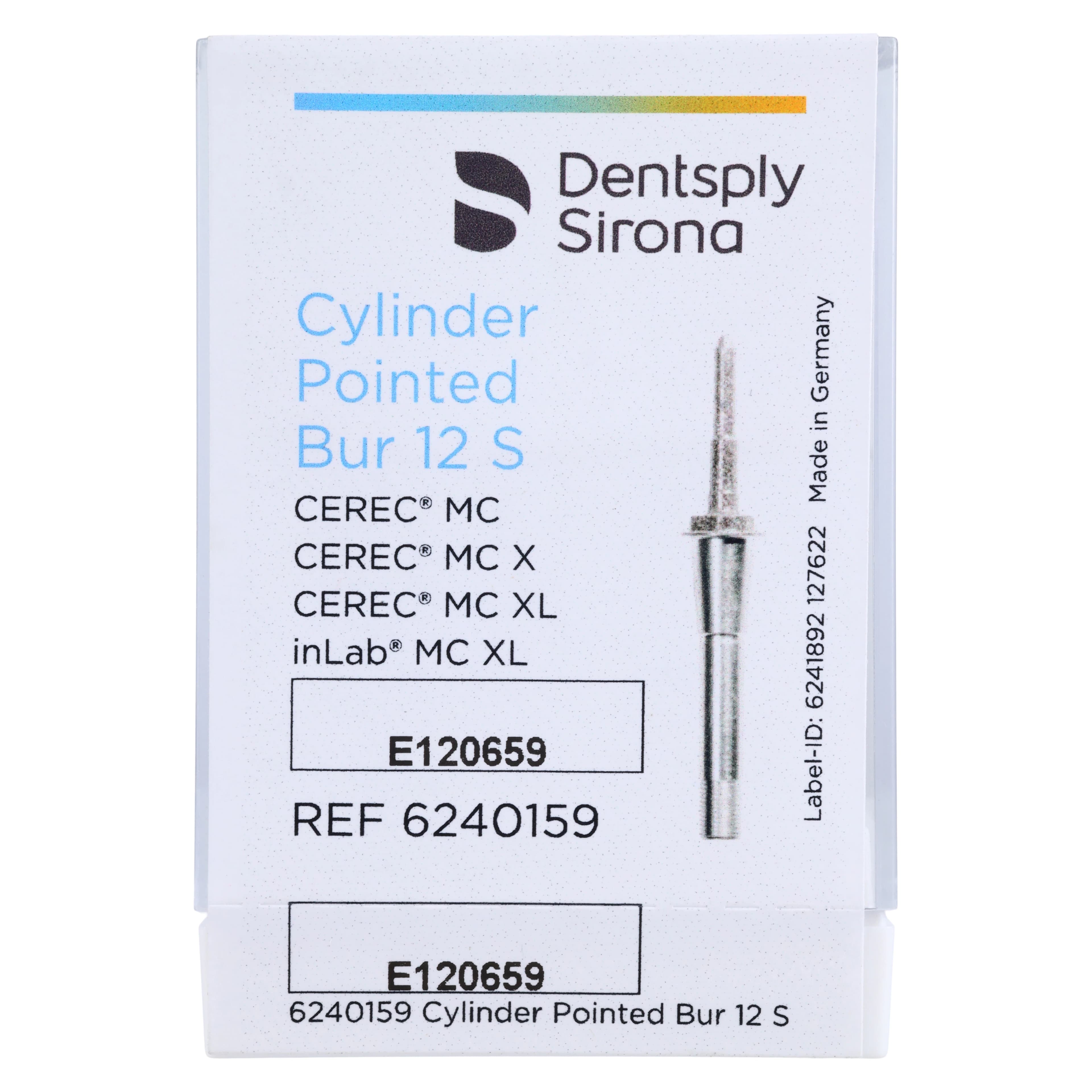 CEREC Cylinder Pointed Milling Bur 12S, 12 mm, 6/Pkg thumbnail 5