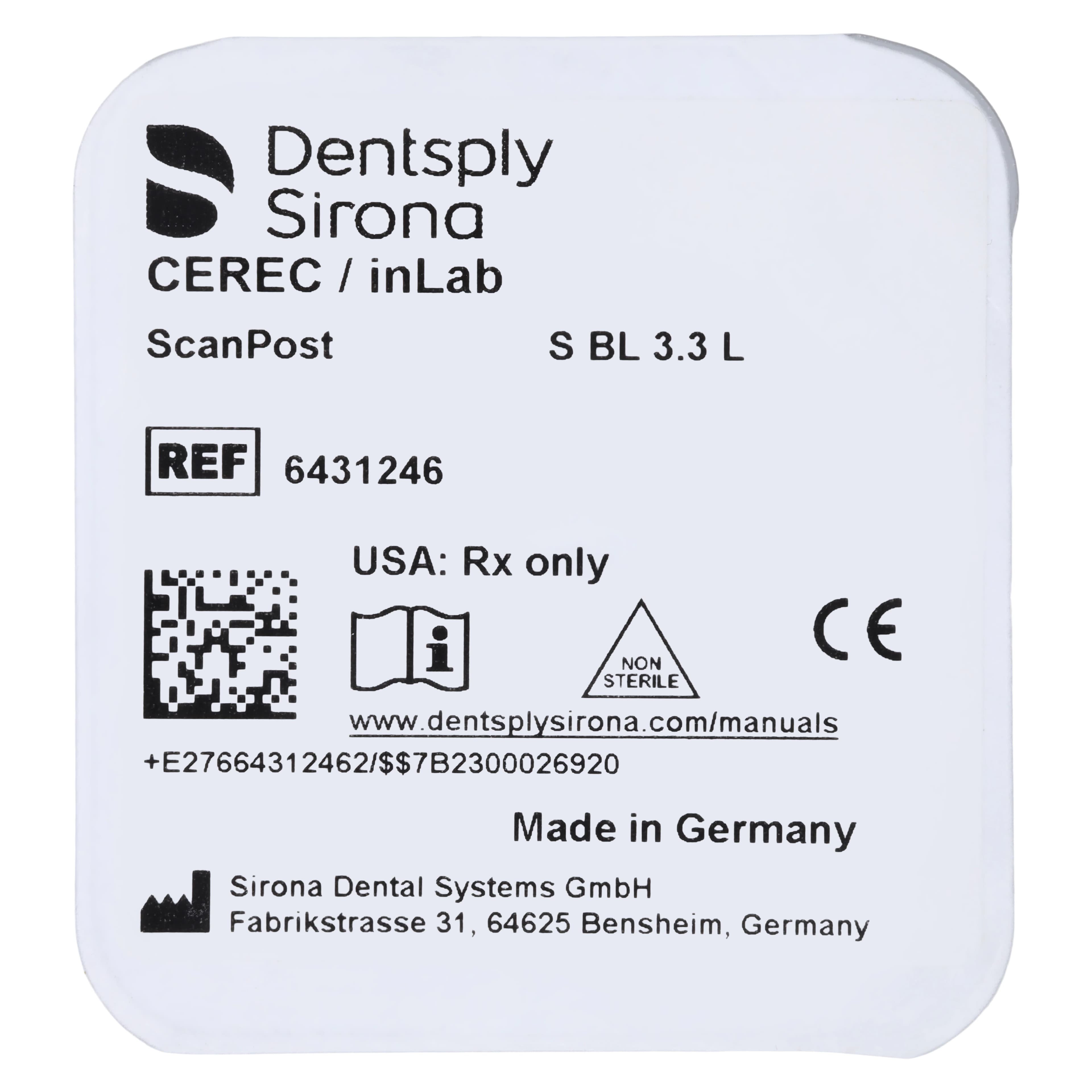 Straumann ScanPost S BL 3.3 L, Bone Level, Titanium, 1/Pkg thumbnail 3