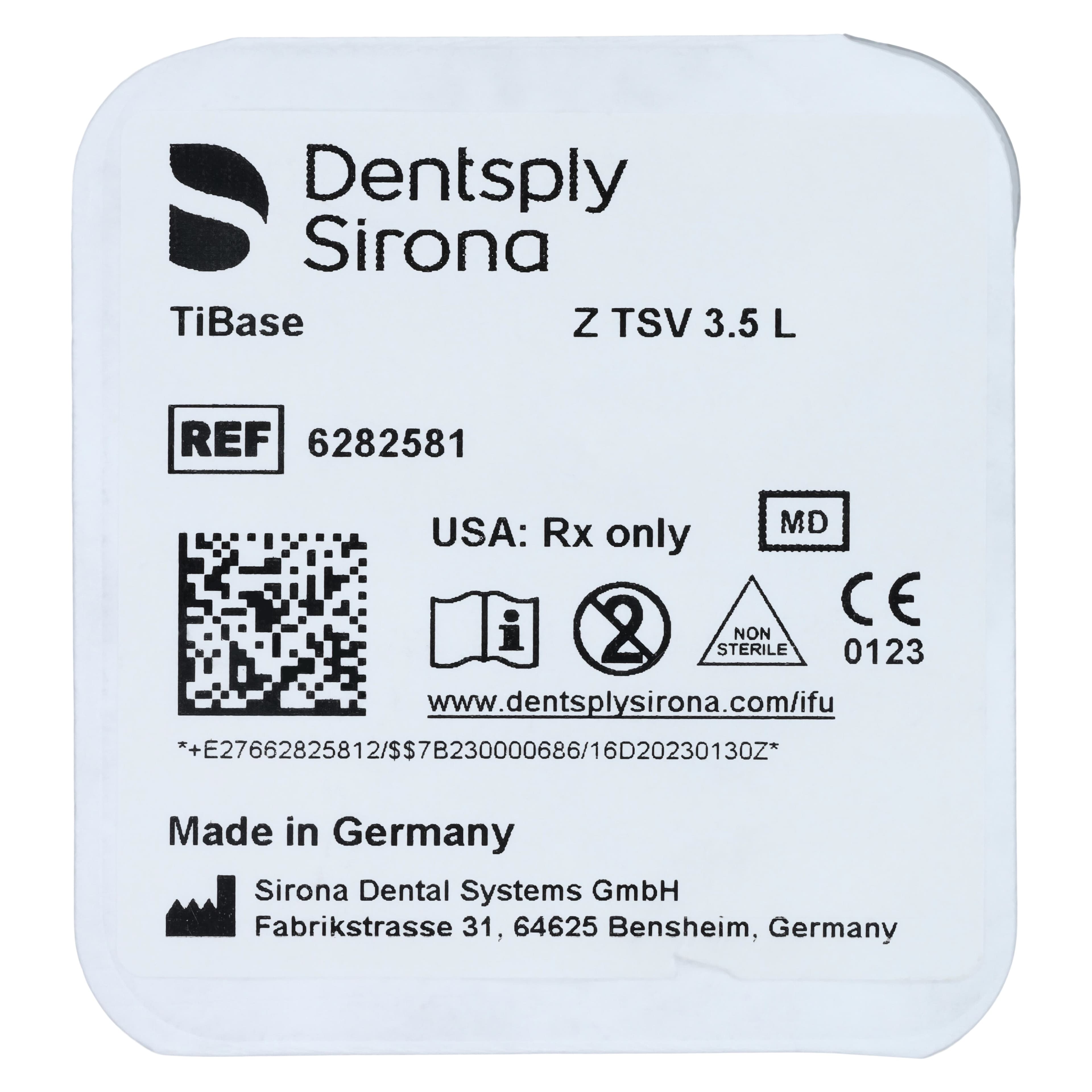 Dentsply Sirona TiBase Abutment Kit for Zimmer Tapered Screw-Vent 3.5, Connection L, Titanium Base with M1.8 Abutment Screw, 1/Kit thumbnail 3