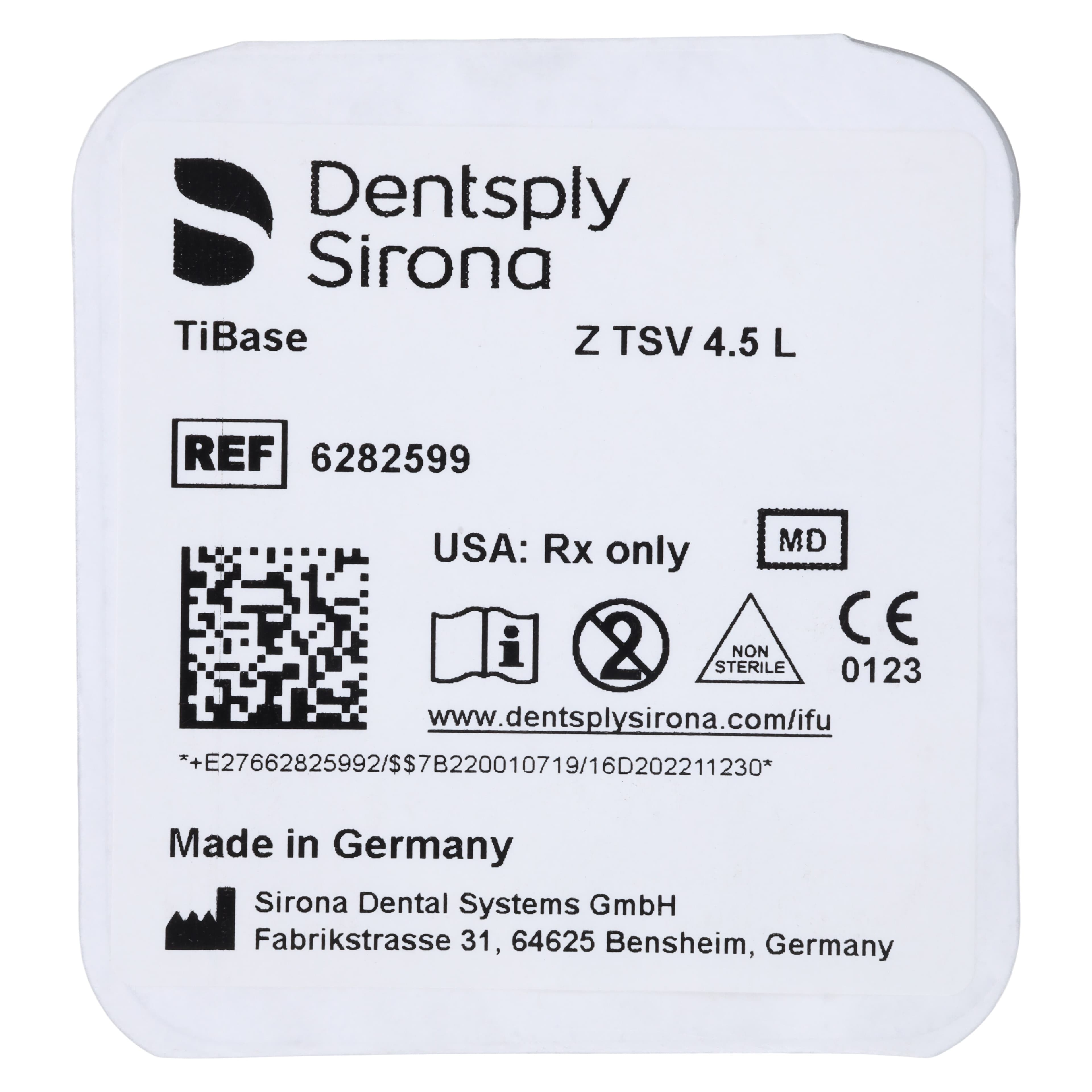 TiBase Z TSV 4.5 L, Tapered Screw-Vent® Abutment Kit with M1.8 Screw, for Zimmer, 1/Pkg thumbnail 3