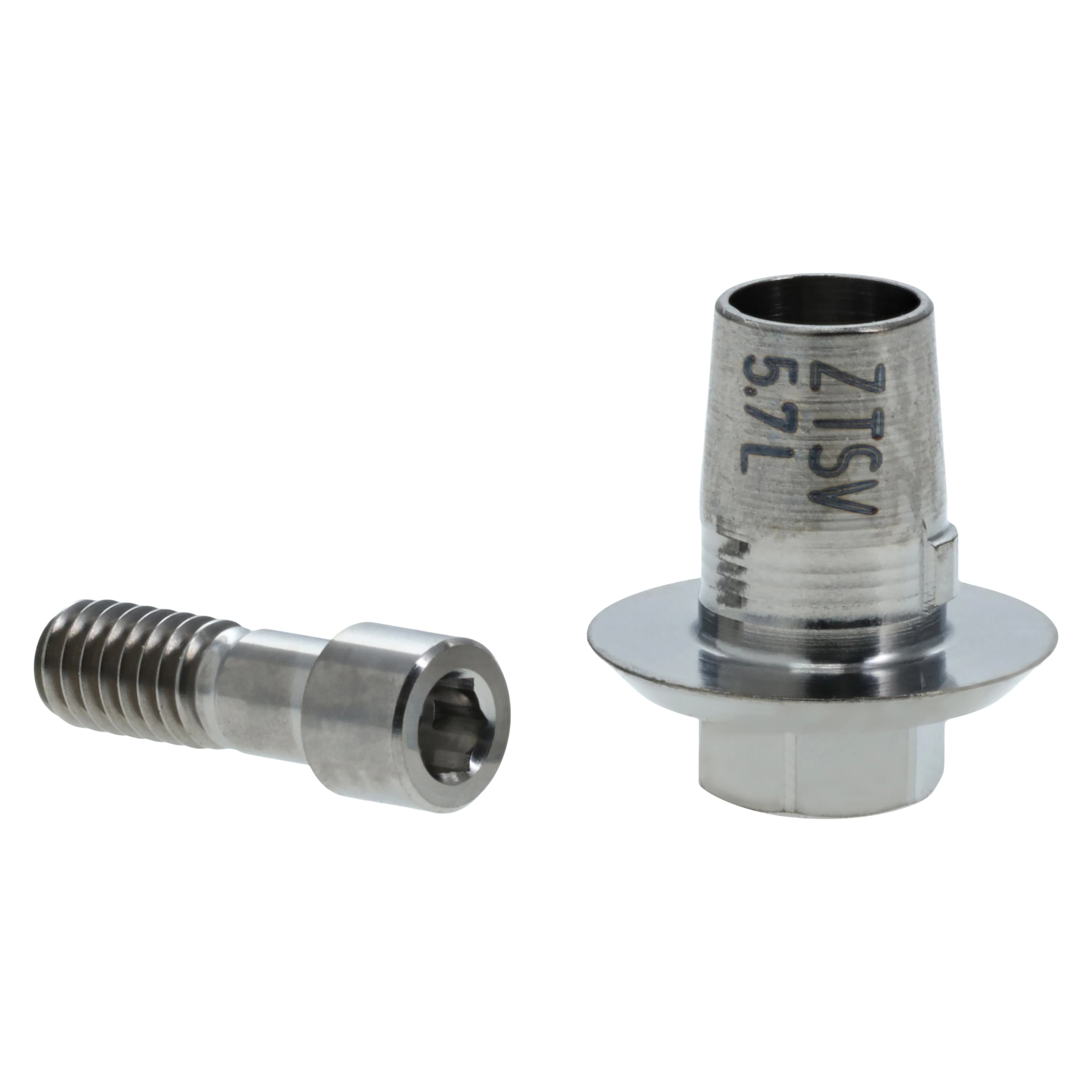 TiBase Z TSV 5.7 L, Zimmer Tapered Screw-Vent®, Titanium Abutment Kit with M1.8 Screw thumbnail 2