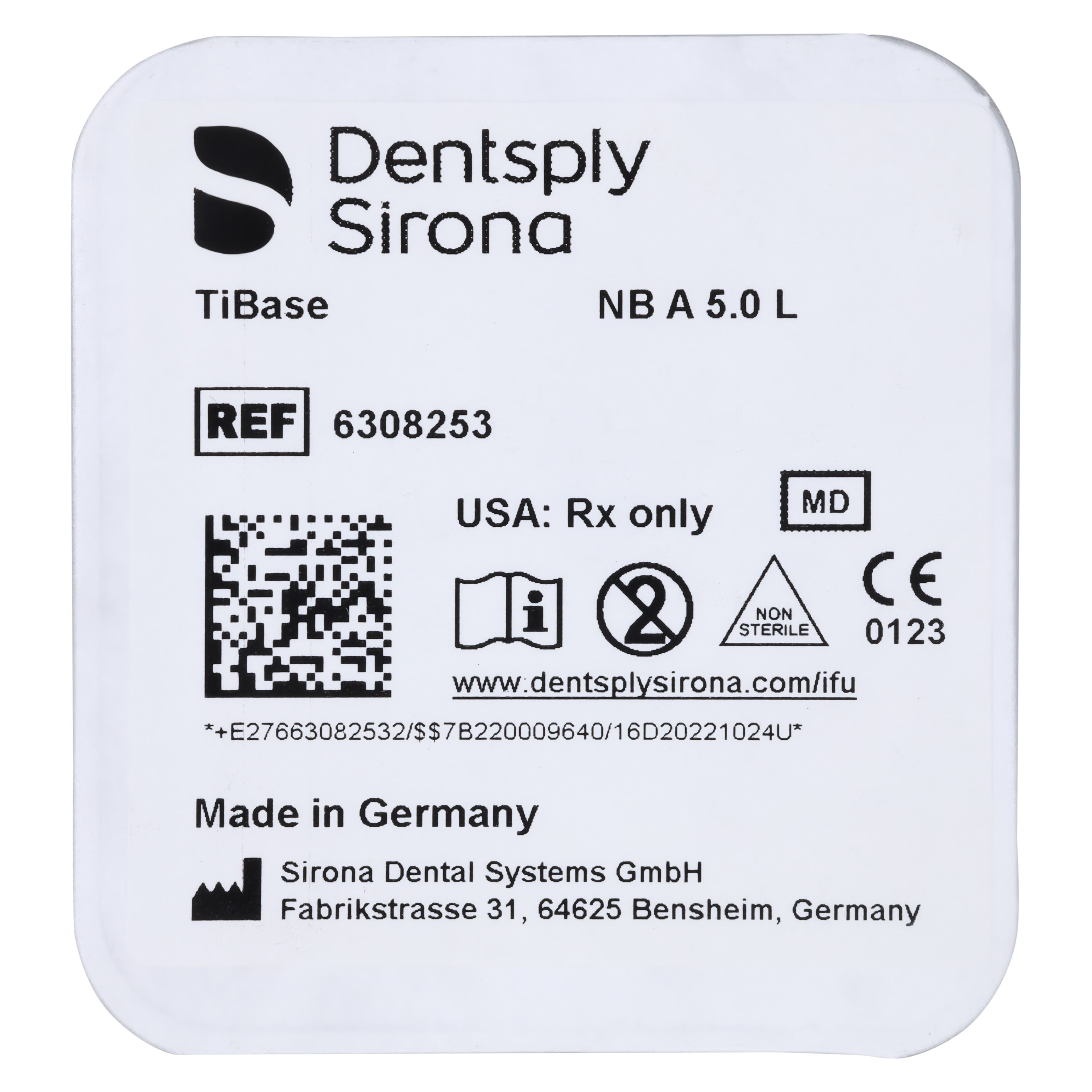 Dentsply Sirona TiBase Abutment Kit for Nobel Biocare Nobel Active RP, Connection L, 5.0mm, Includes Titanium Base and Abutment Screw, 1/Kit thumbnail 3