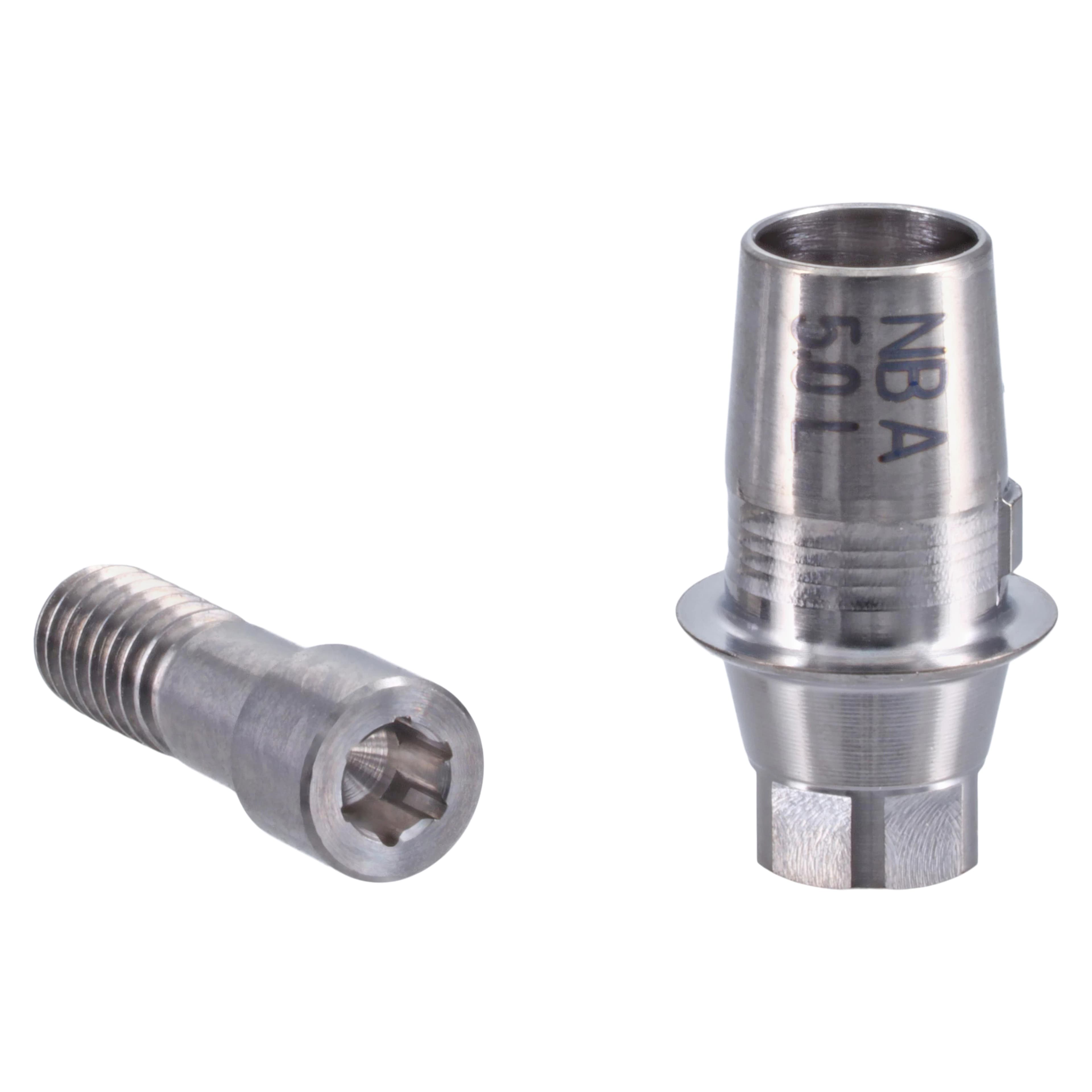 Dentsply Sirona TiBase Abutment Kit for Nobel Biocare Nobel Active RP, Connection L, 5.0mm, Includes Titanium Base and Abutment Screw, 1/Kit thumbnail 2