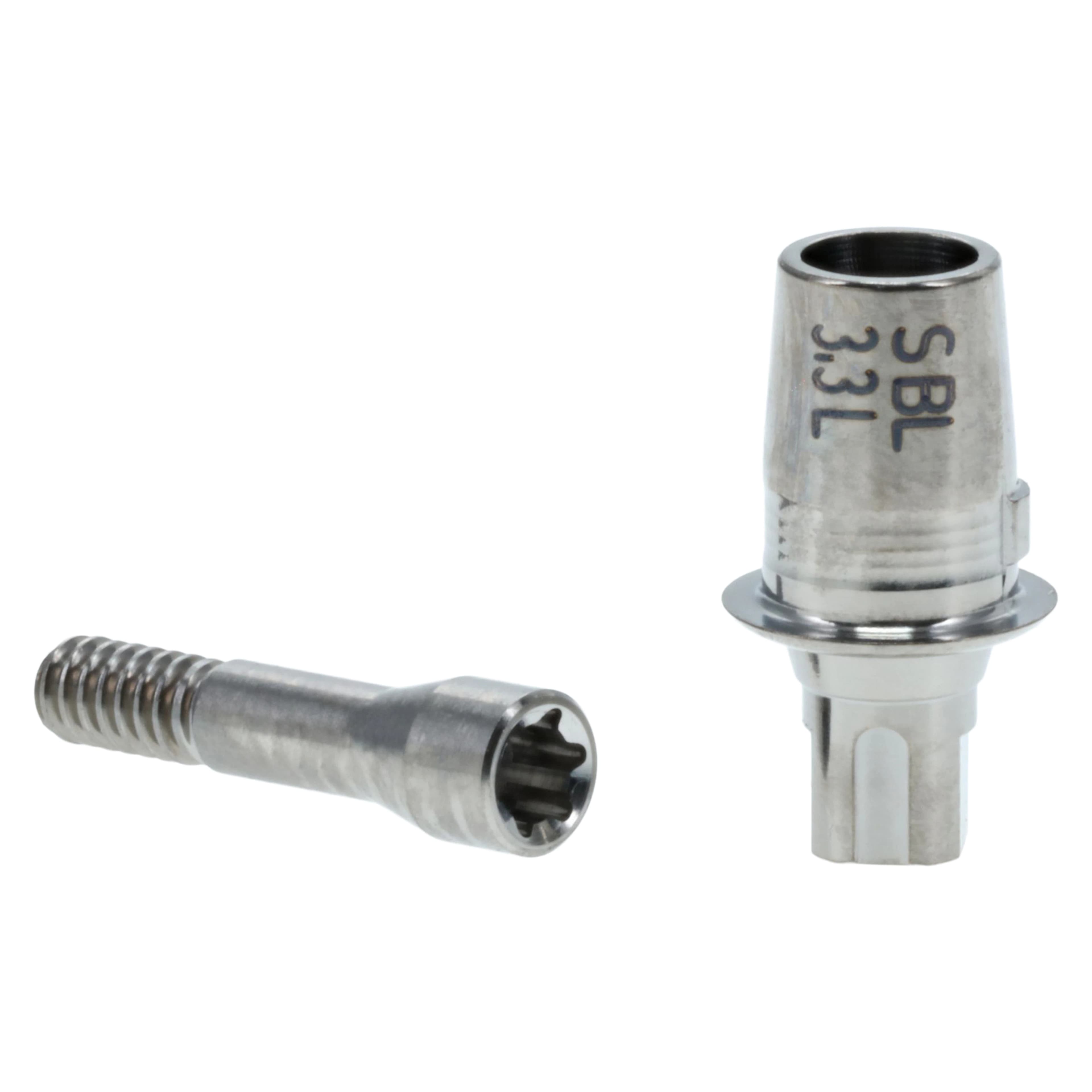 TiBase Abutment S BL 3.3 L, Straumann Bone Level®, Titanium, M1.6 Screw, 1/Pkg thumbnail 2