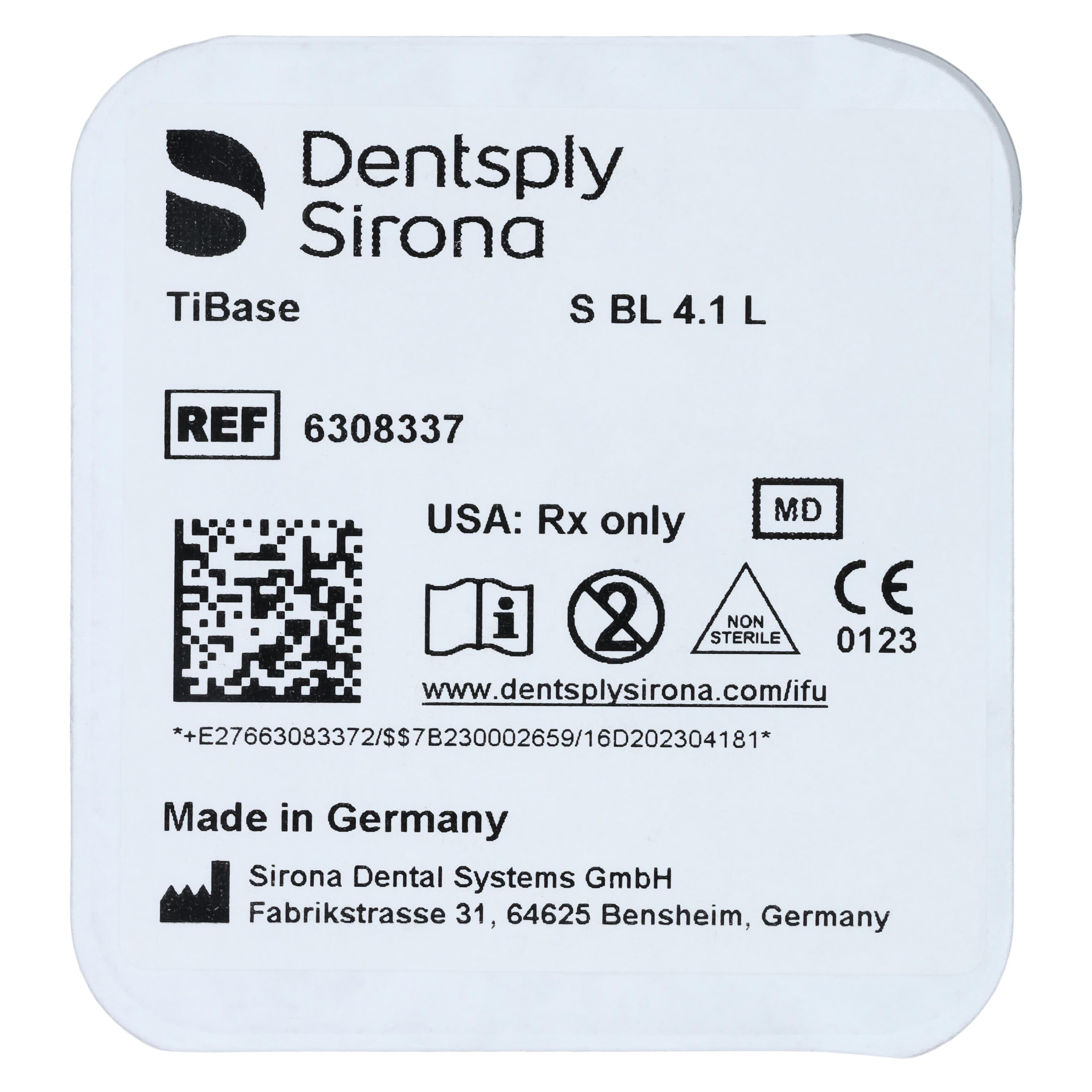 Dentsply Sirona TiBase Abutment Kit for Straumann Bone Level RC 4.1/4.8, Connection L, Includes Titanium Base and Abutment Screw, 1/Kit thumbnail 3