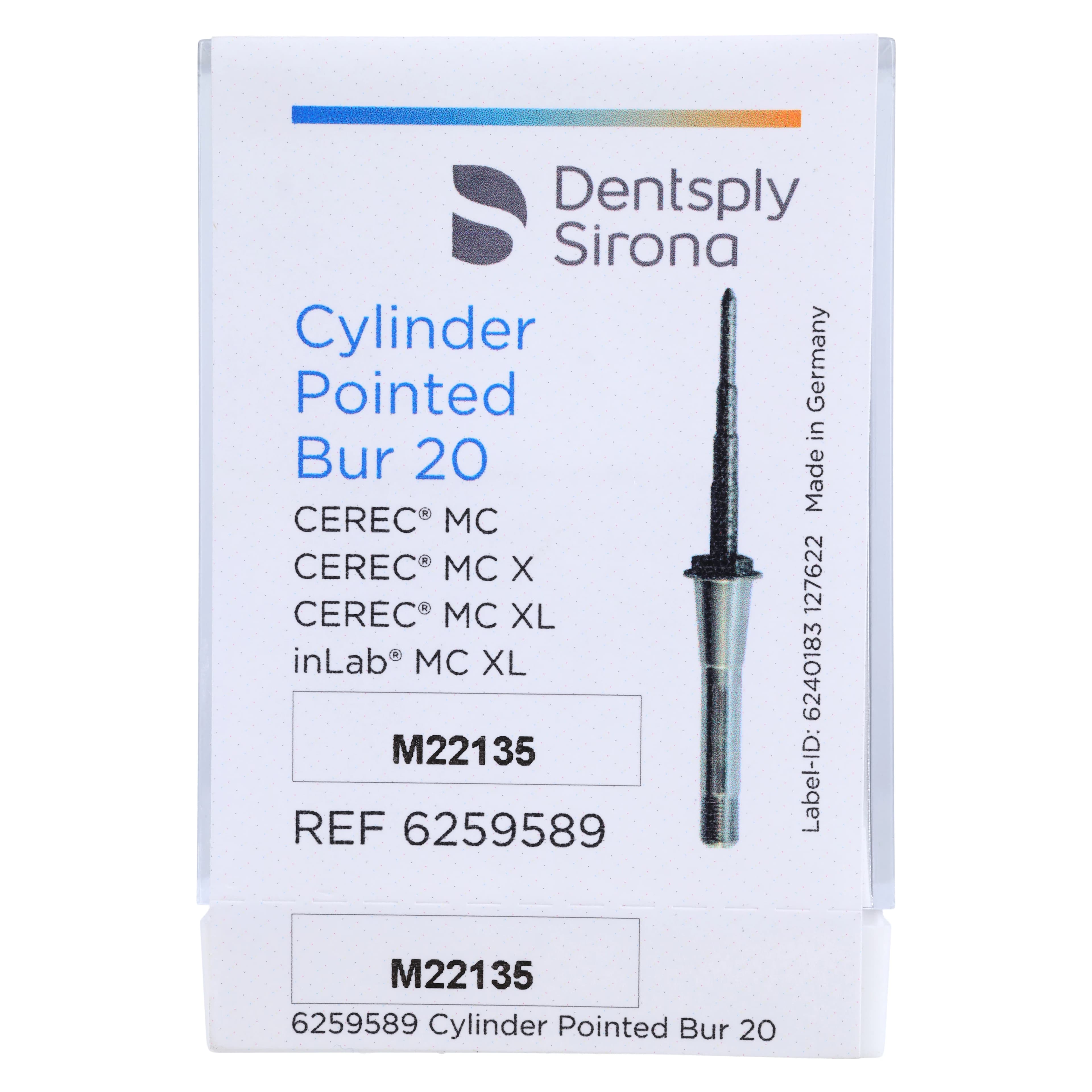 CEREC All-In-One Cylinder Pointed Milling Bur, 20 mm, 6/Pkg thumbnail 5