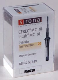 CEREC All-In-One Cylinder Pointed Milling Bur, 20 mm, 6/Pkg - CEREC® All-In-One Milling Instruments for inLab® MC XL, Practice Lab MC XL, MC, MCX, and MC XL – Cylinder Pointed Bur, 6/Pkg - 20 mm - Image 1